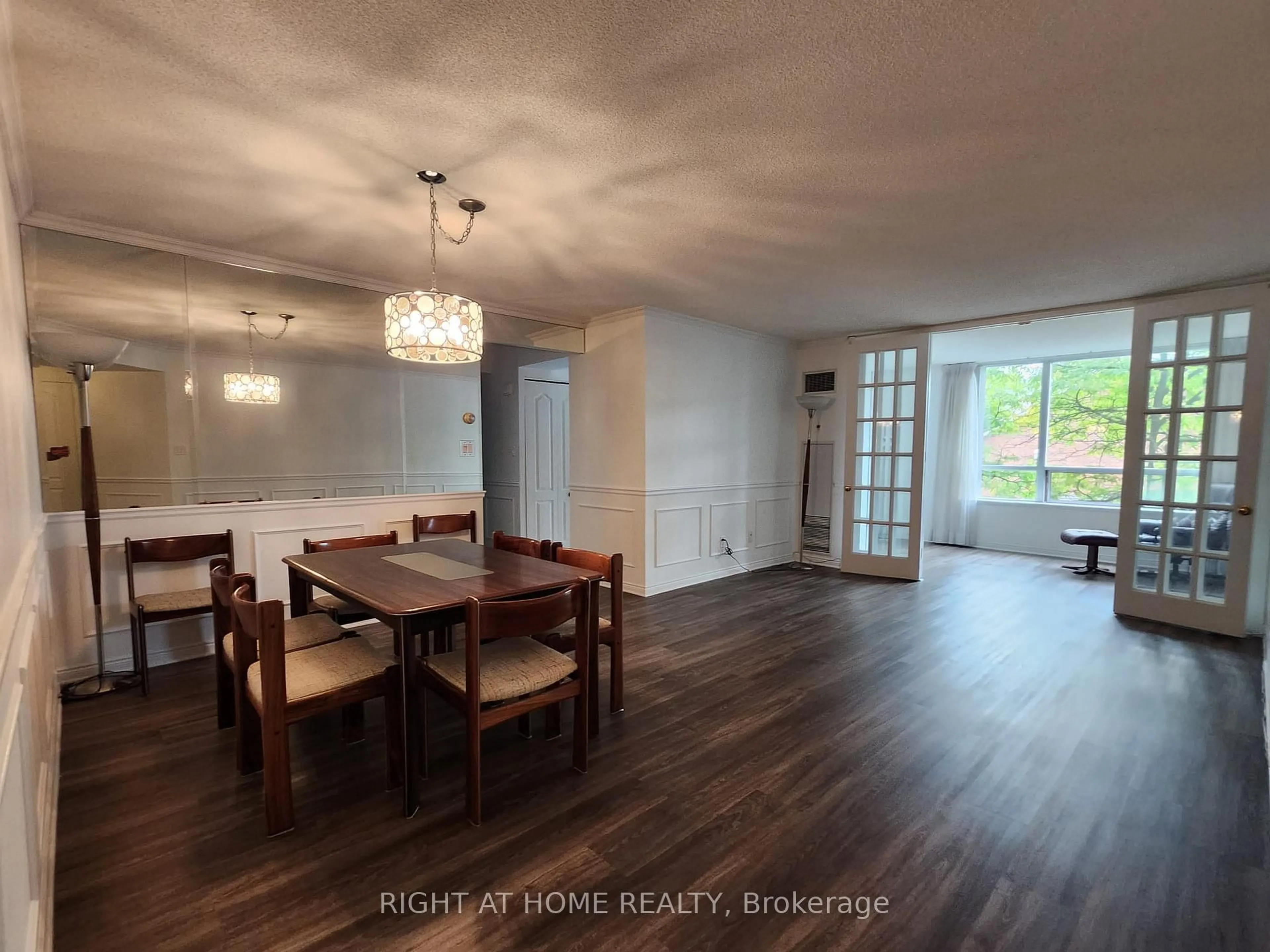 Dining room, wood/laminate floor for 850 Steeles Ave #205, Vaughan Ontario L4J 8E7