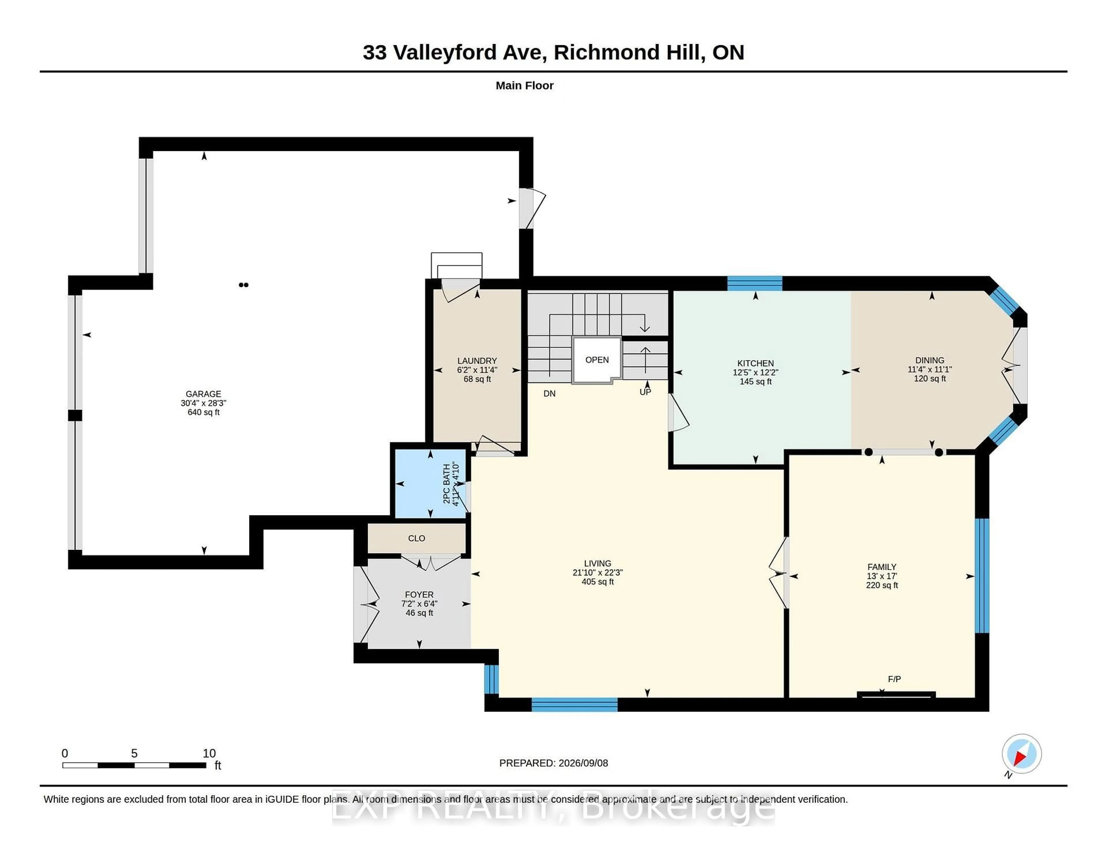 Floor plan for 33 Valleyford Ave, Richmond Hill Ontario L4C 0A7