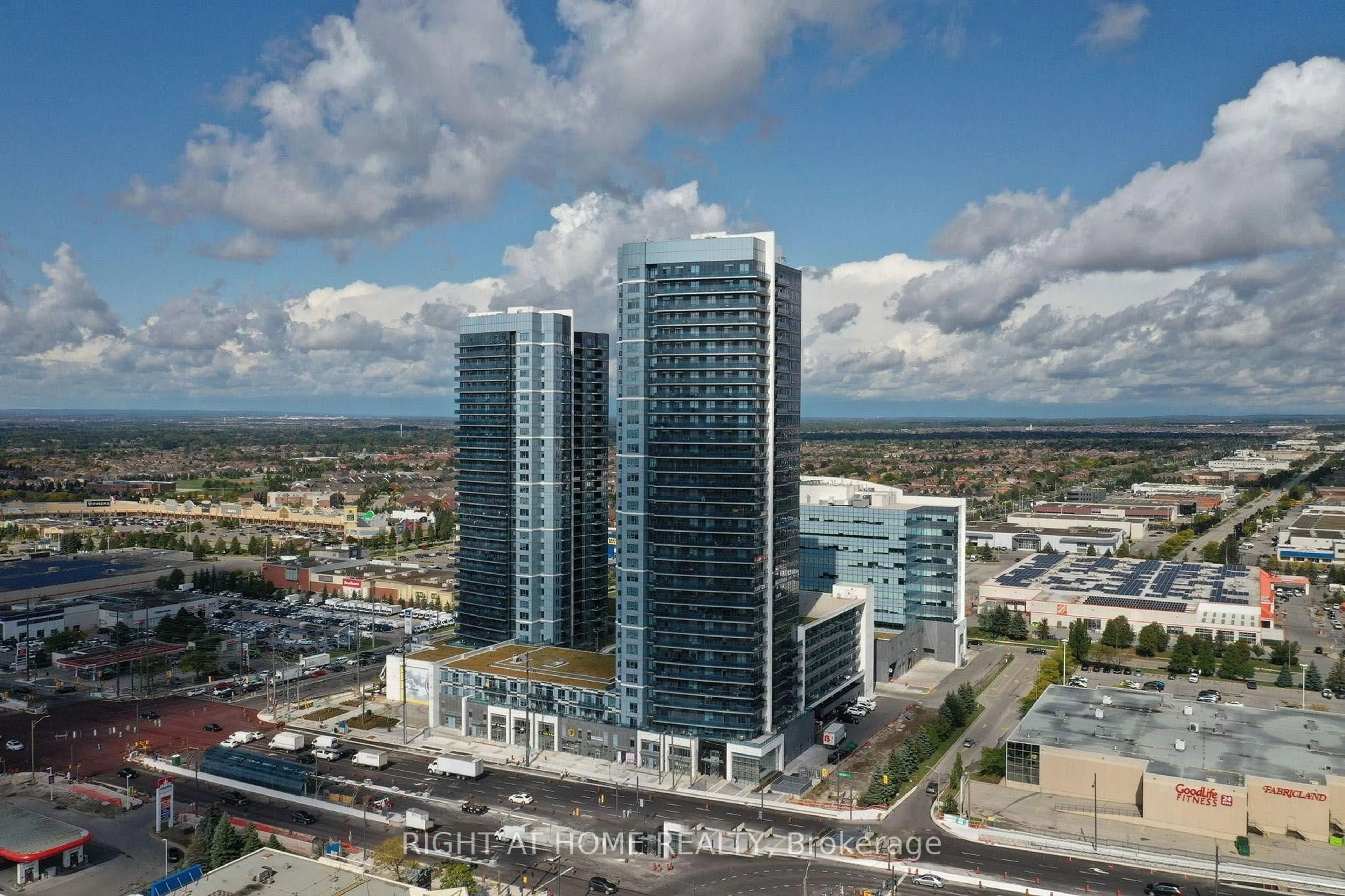 A pic from outside/outdoor area/front of a property/back of a property/a pic from drone, city buildings view from balcony for 3600 Highway 7 Rd #LPH03, Vaughan Ontario L4L 0G7
