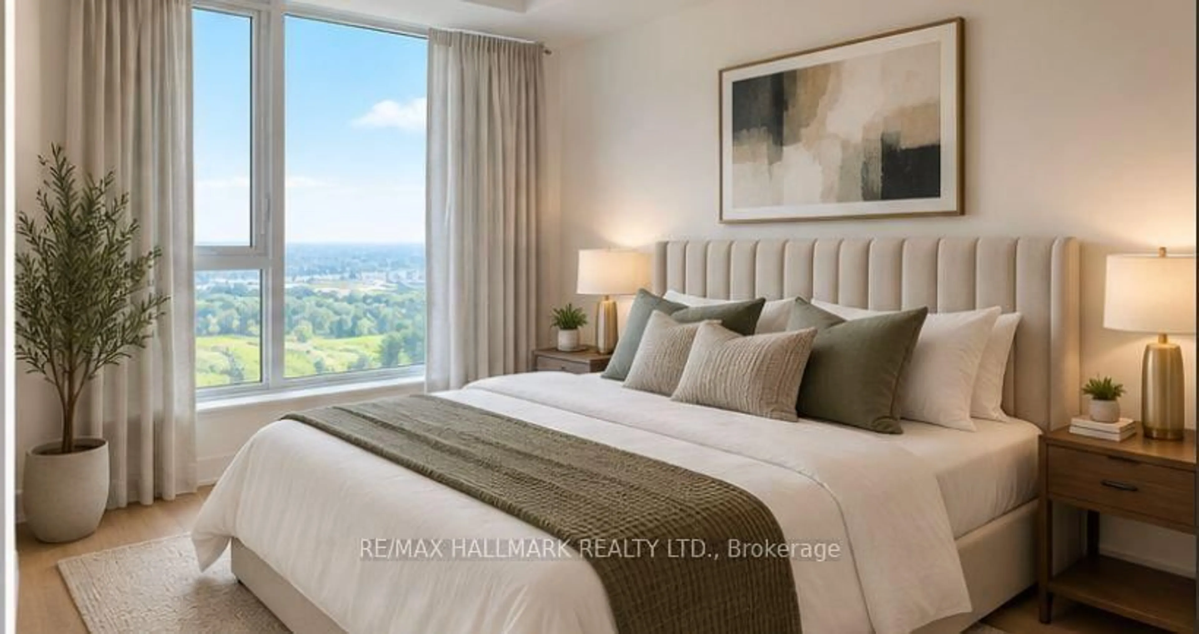 Bedroom with bed, unknown for 56 Andre De Grasse St #1817, Markham Ontario L6G 0H9