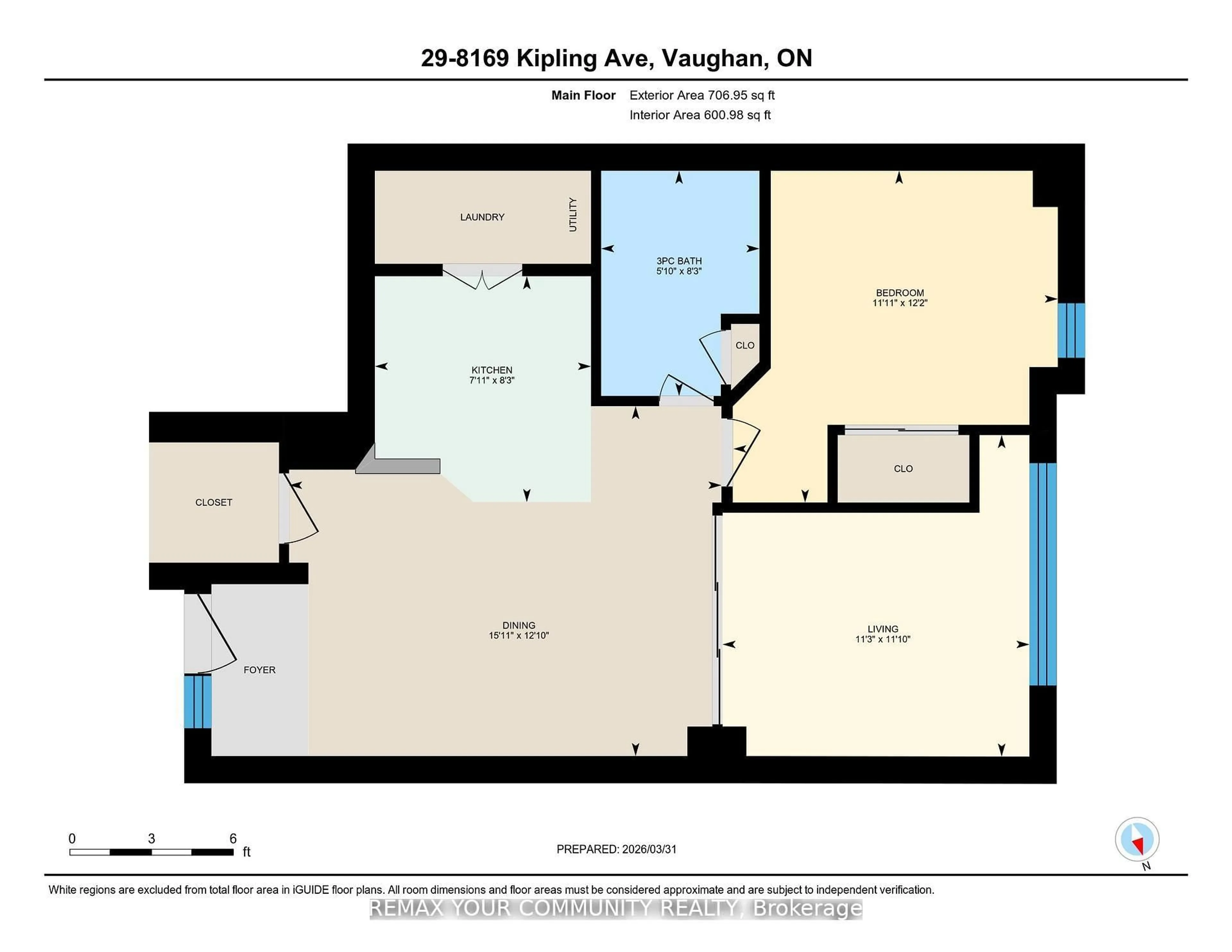 Floor plan for 8169 Kipling Ave #29, Vaughan Ontario L4L 0G4