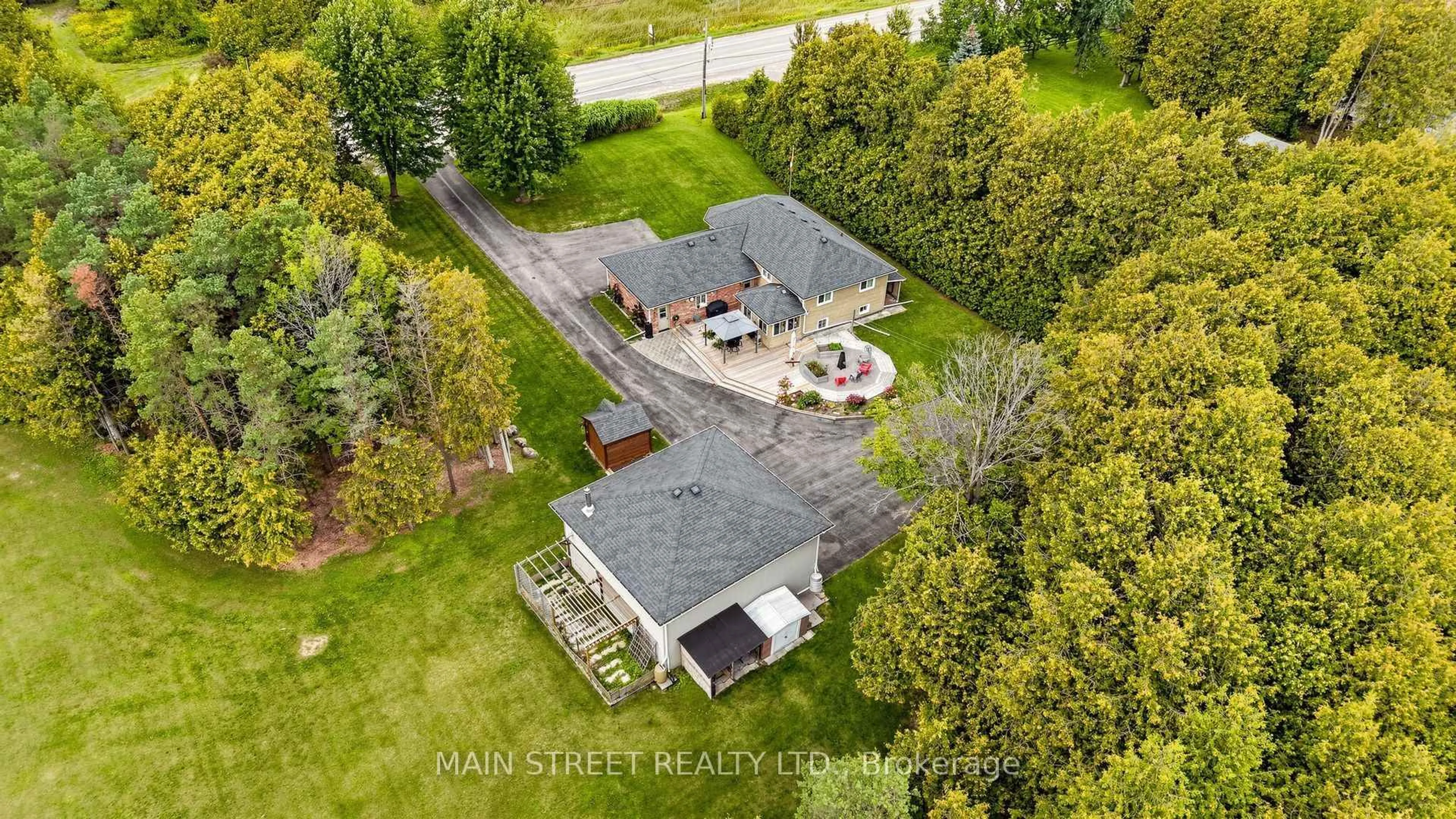 A pic from outside/outdoor area/front of a property/back of a property/a pic from drone, unknown for 120 Regional 12 Rd, Brock Ontario L0E 1E0
