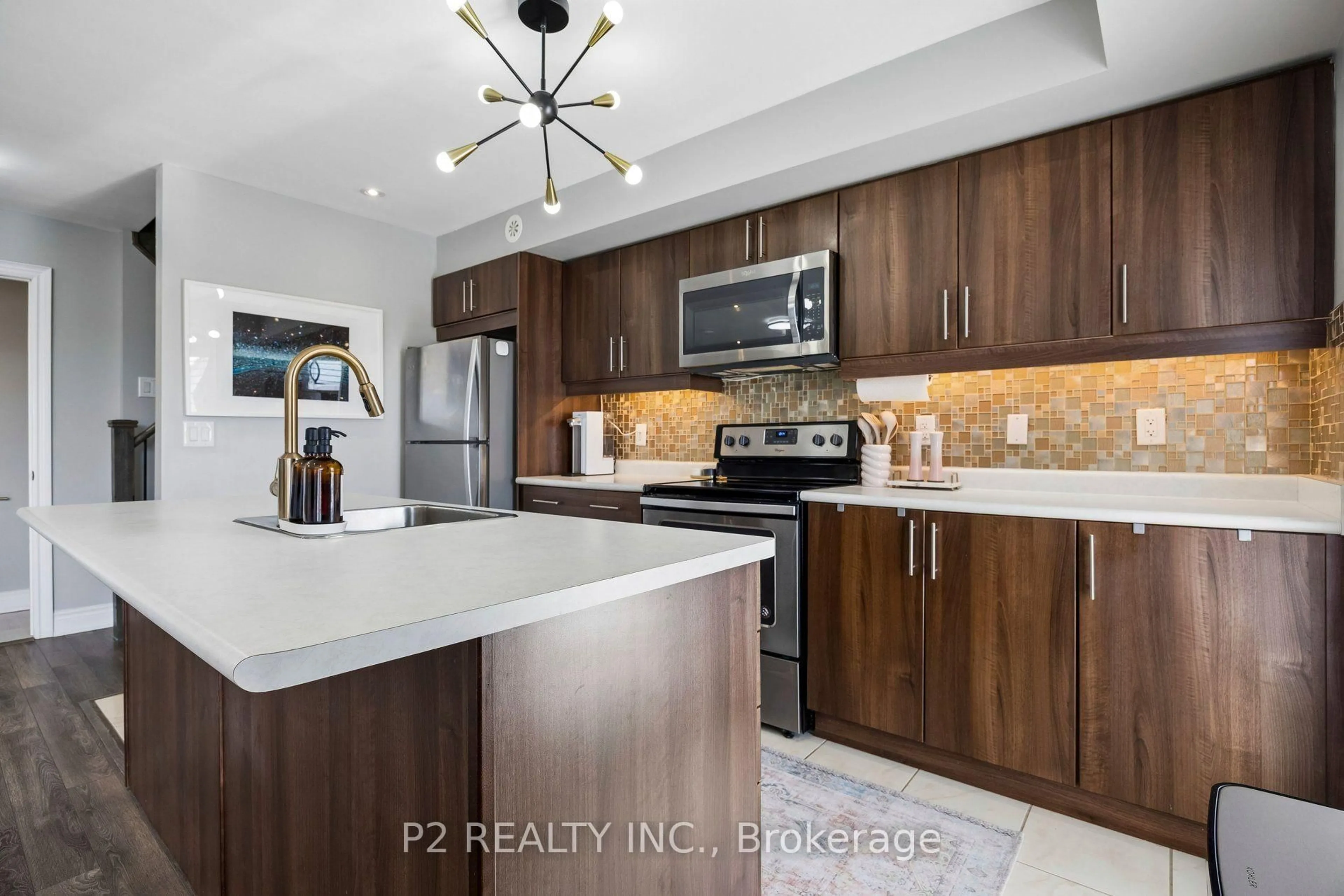 Open concept kitchen, ceramic/tile floor for 50 Dunsheath Way #608, Markham Ontario L6B 1N3