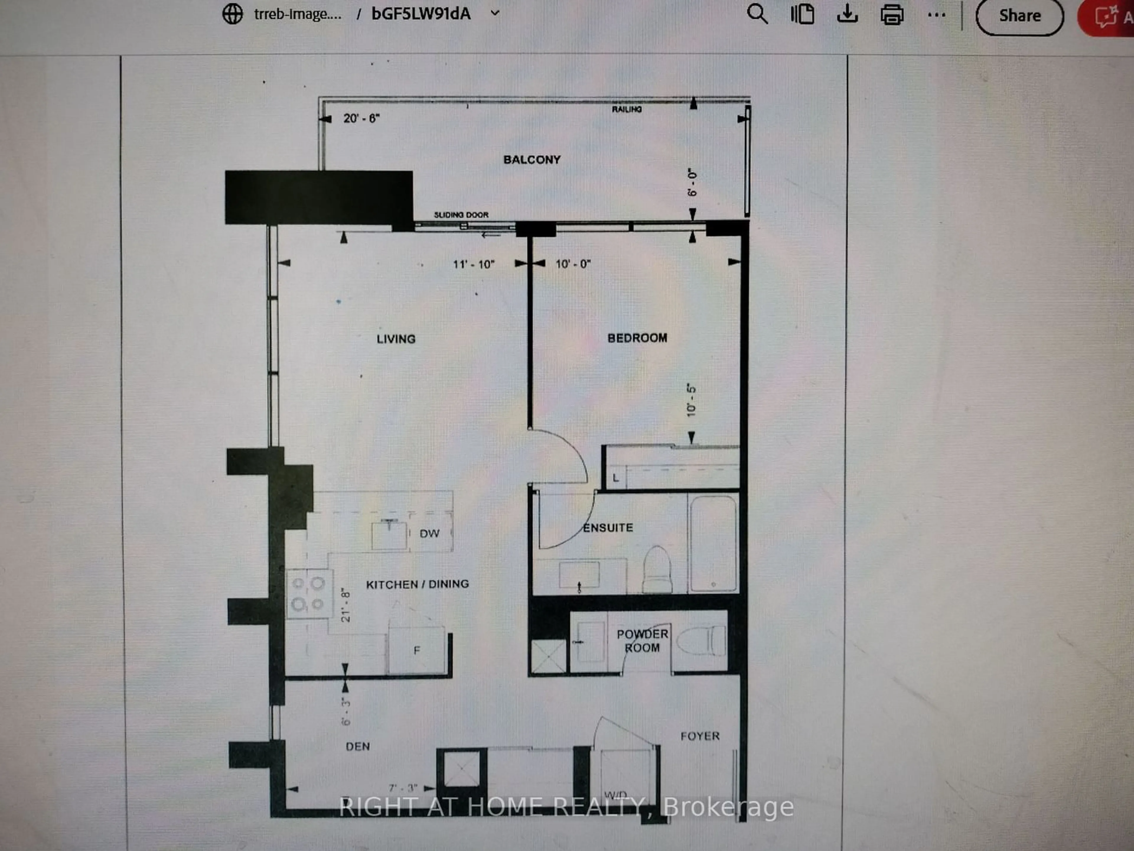 Floor plan for 8960 Jane St #1604, Vaughan Ontario L4K 2M9