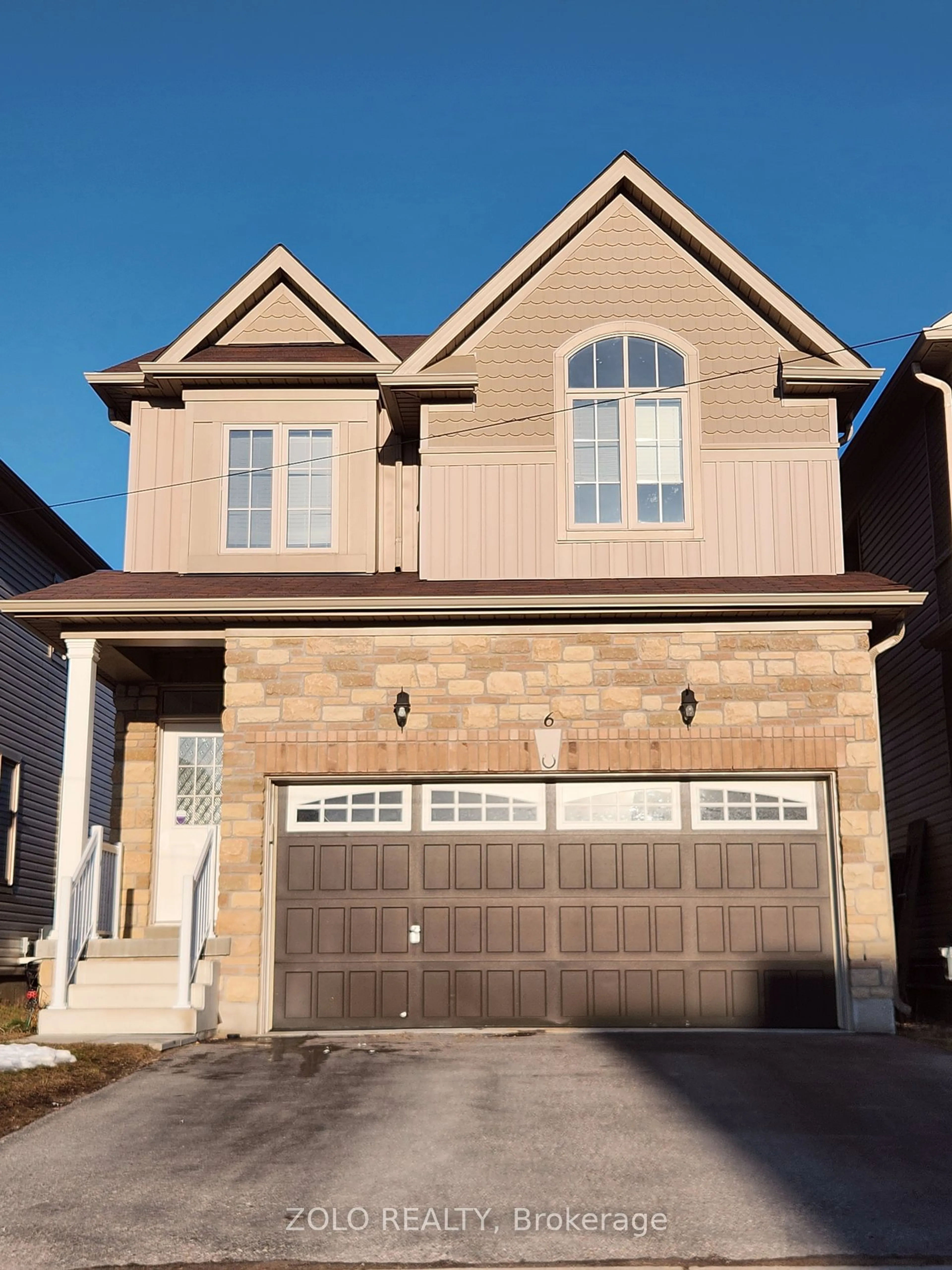 Home with stone exterior material for 6 Sasco Way, Essa Ontario L0M 1B4