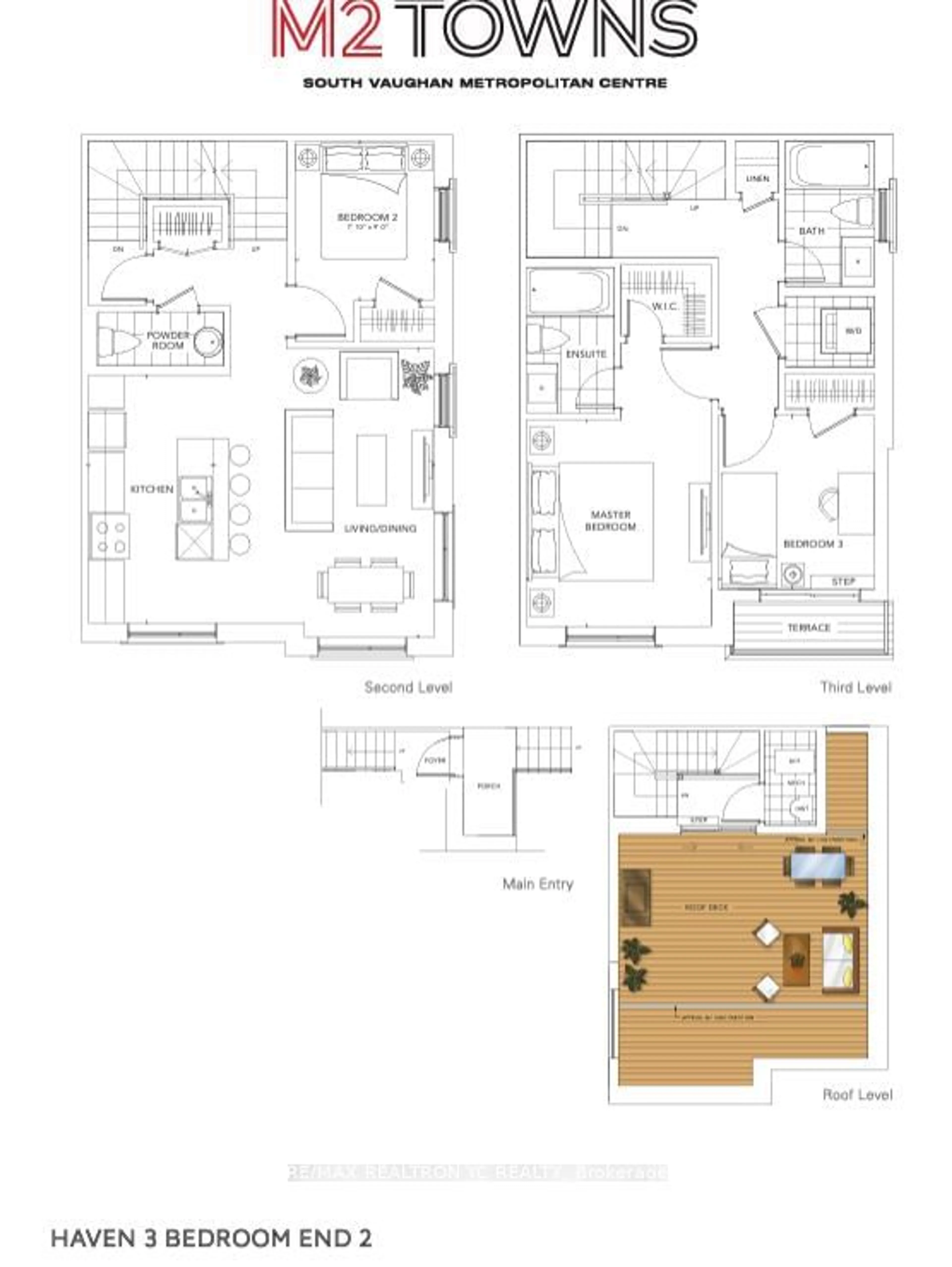 Floor plan for 121 Honeycrisp Cres #Th221, Vaughan Ontario L4K 0N7