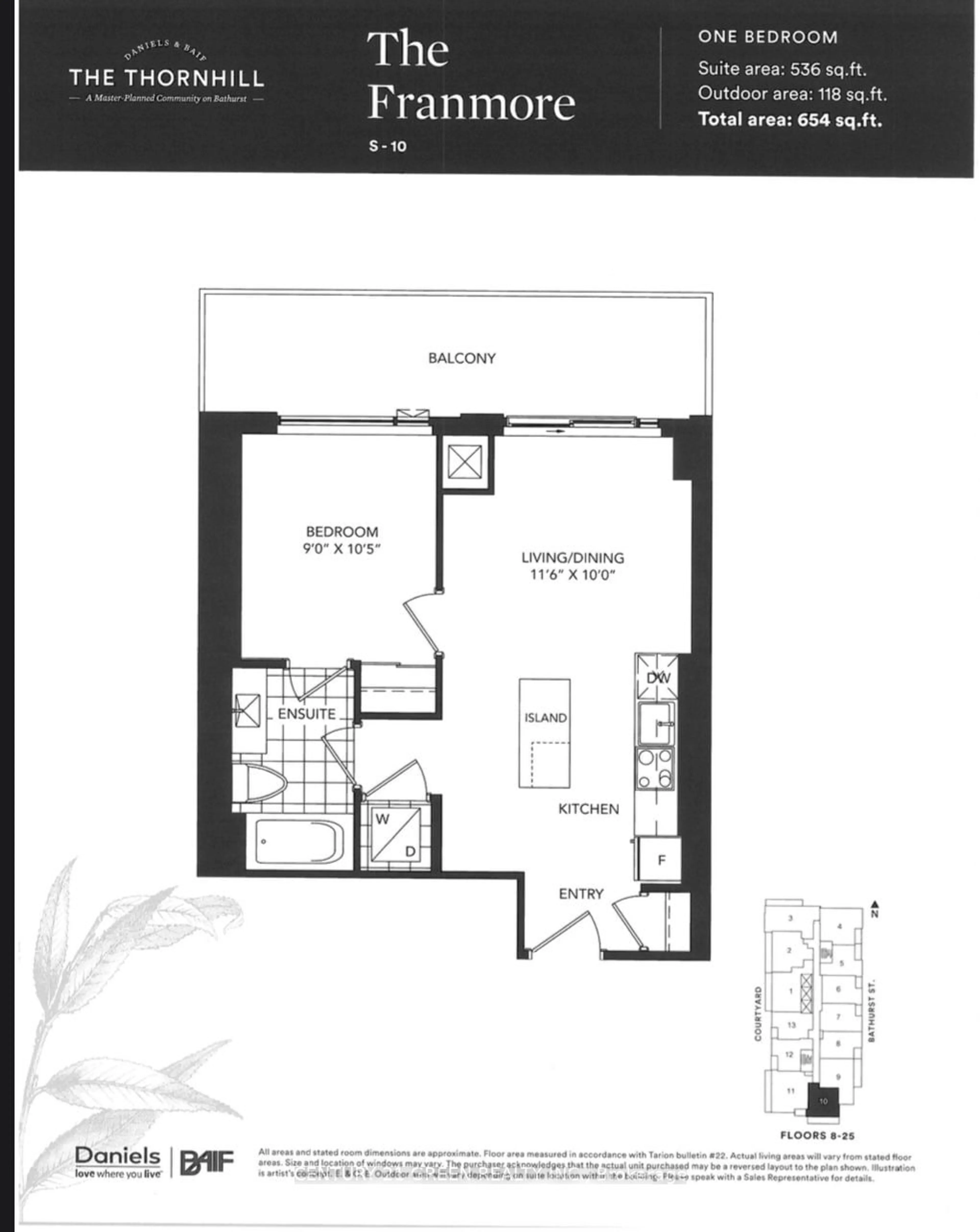 Floor plan for 7950 Bathurst St #2410, Vaughan Ontario L4J 0L4