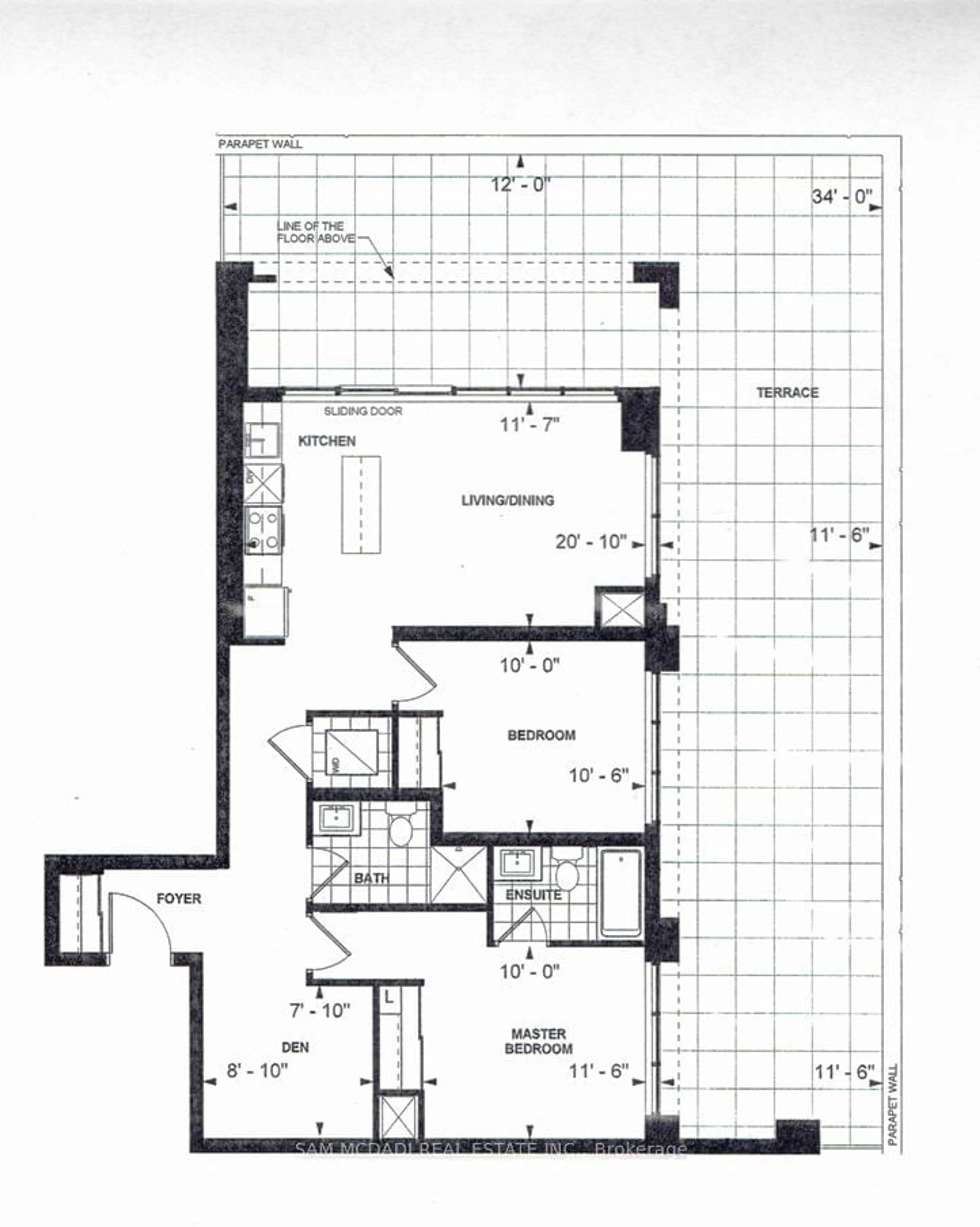 Floor plan for 9000 Jane St #216, Vaughan Ontario L4K 0A4