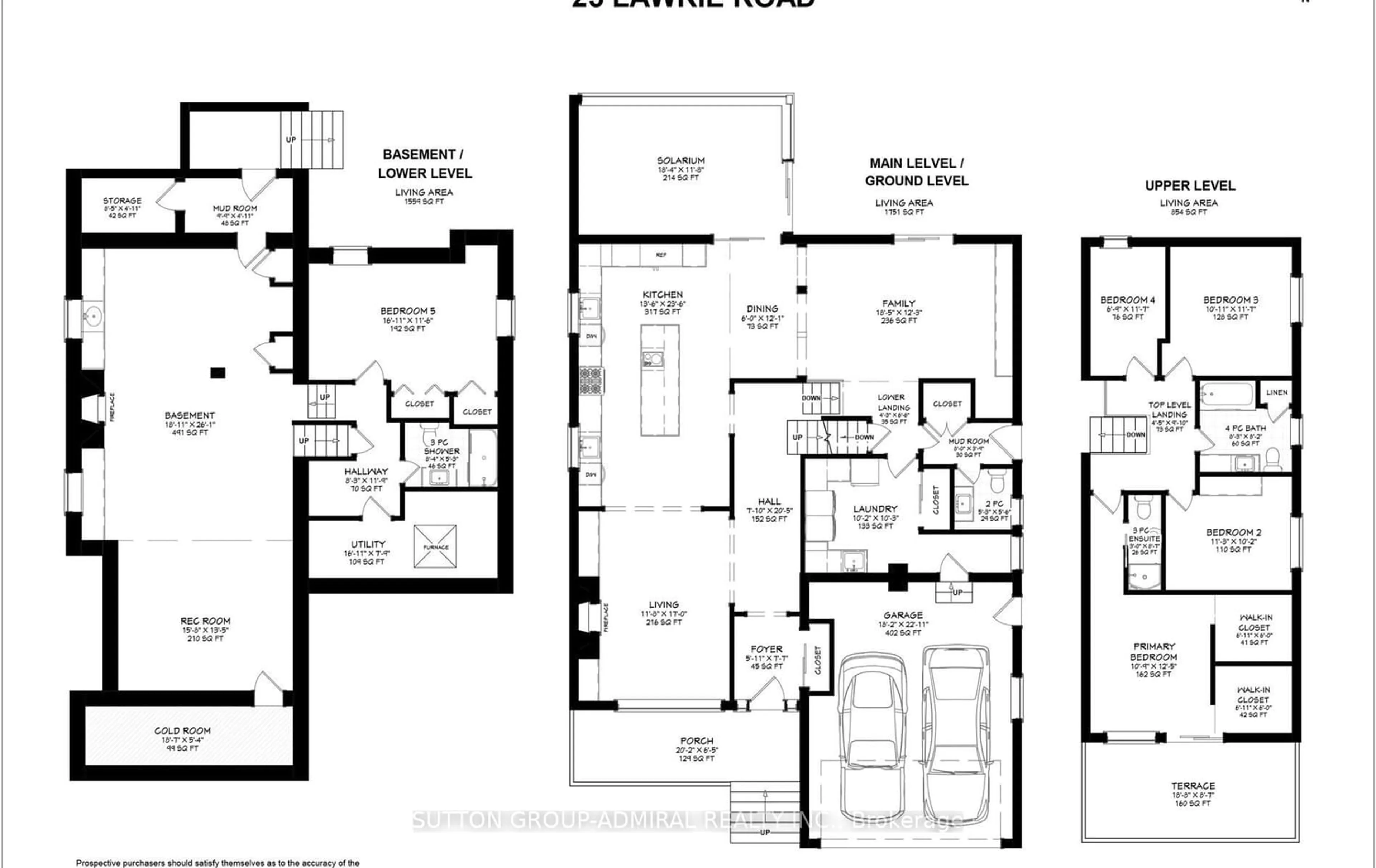 Floor plan for 25 Lawrie Rd, Vaughan Ontario L4J 3N6