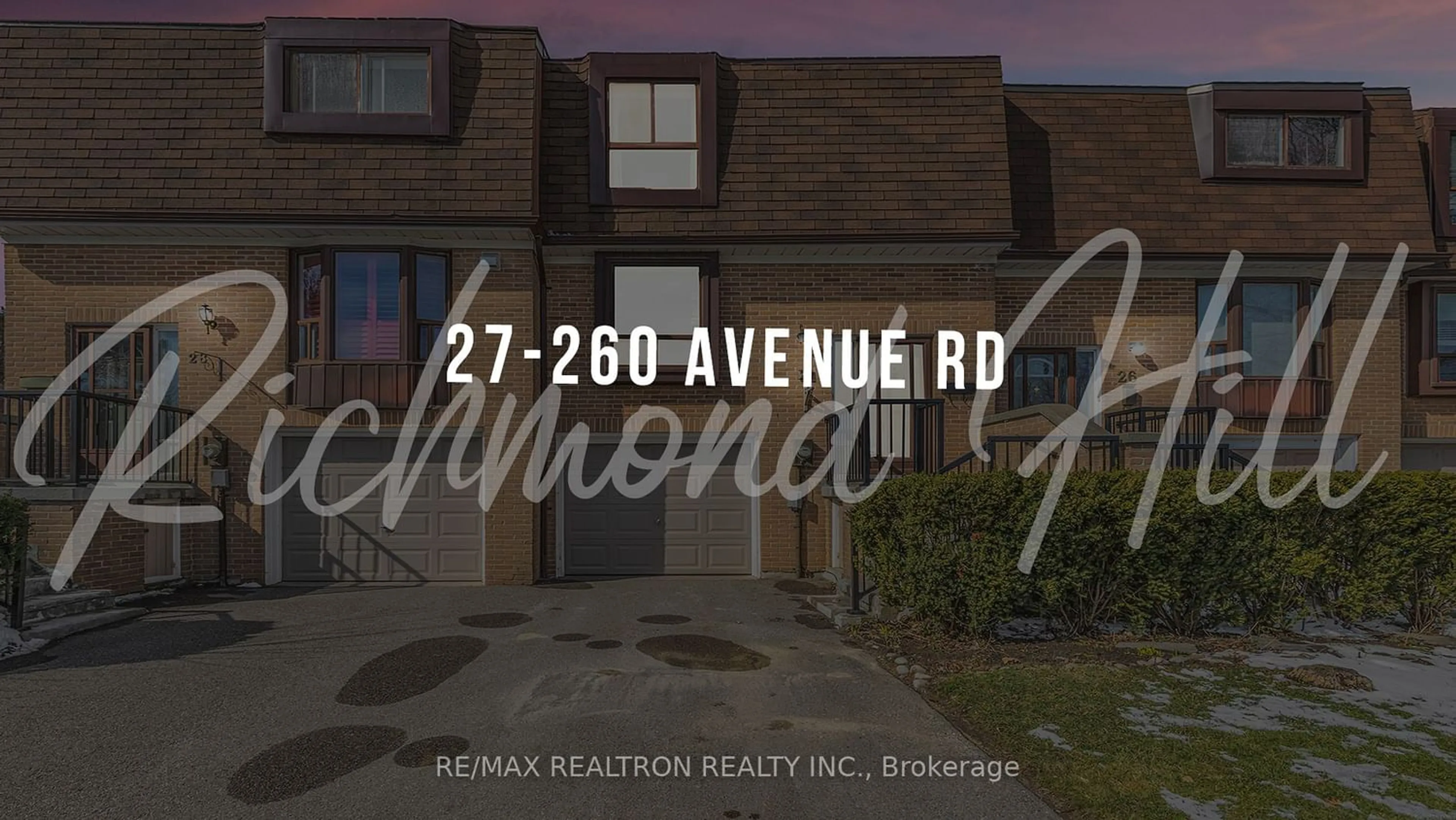 Home with vinyl exterior material for 260 Avenue Rd #27, Richmond Hill Ontario L4C 5G6