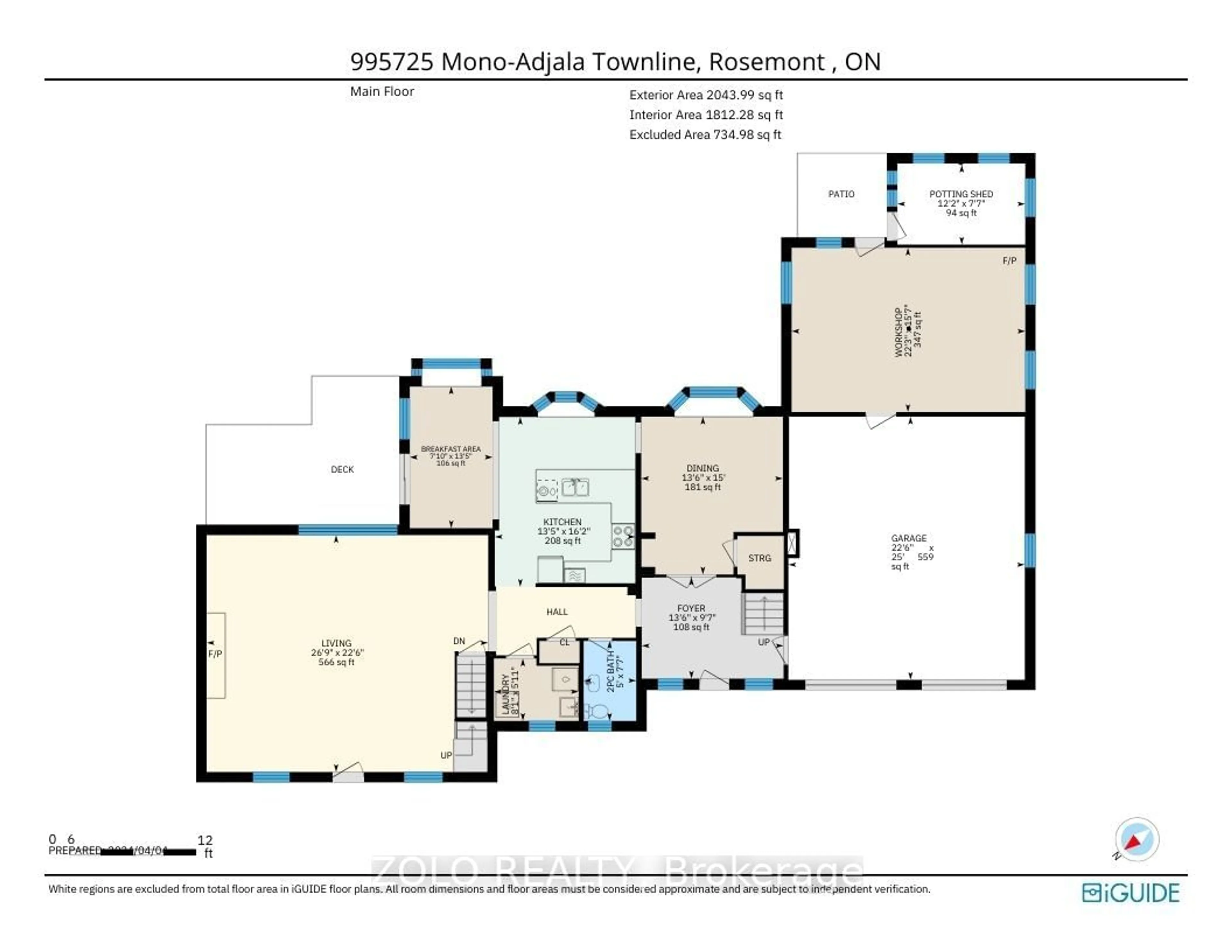 Floor plan for 995725 Mono-Adjala T/L, Adjala-Tosorontio Ontario L0N 1R0