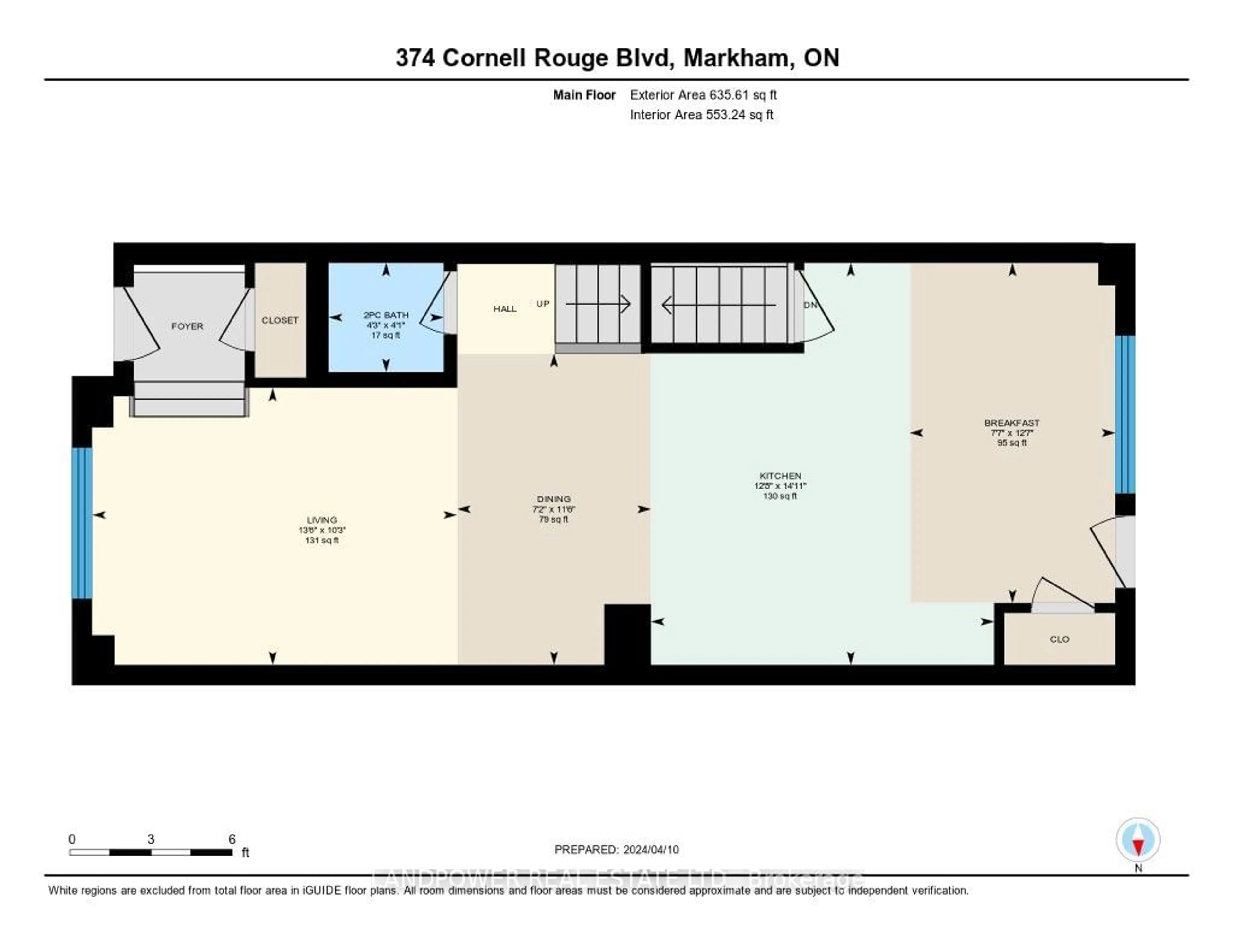Floor plan for 374 Cornell Rouge Blvd, Markham Ontario L6B 0V1