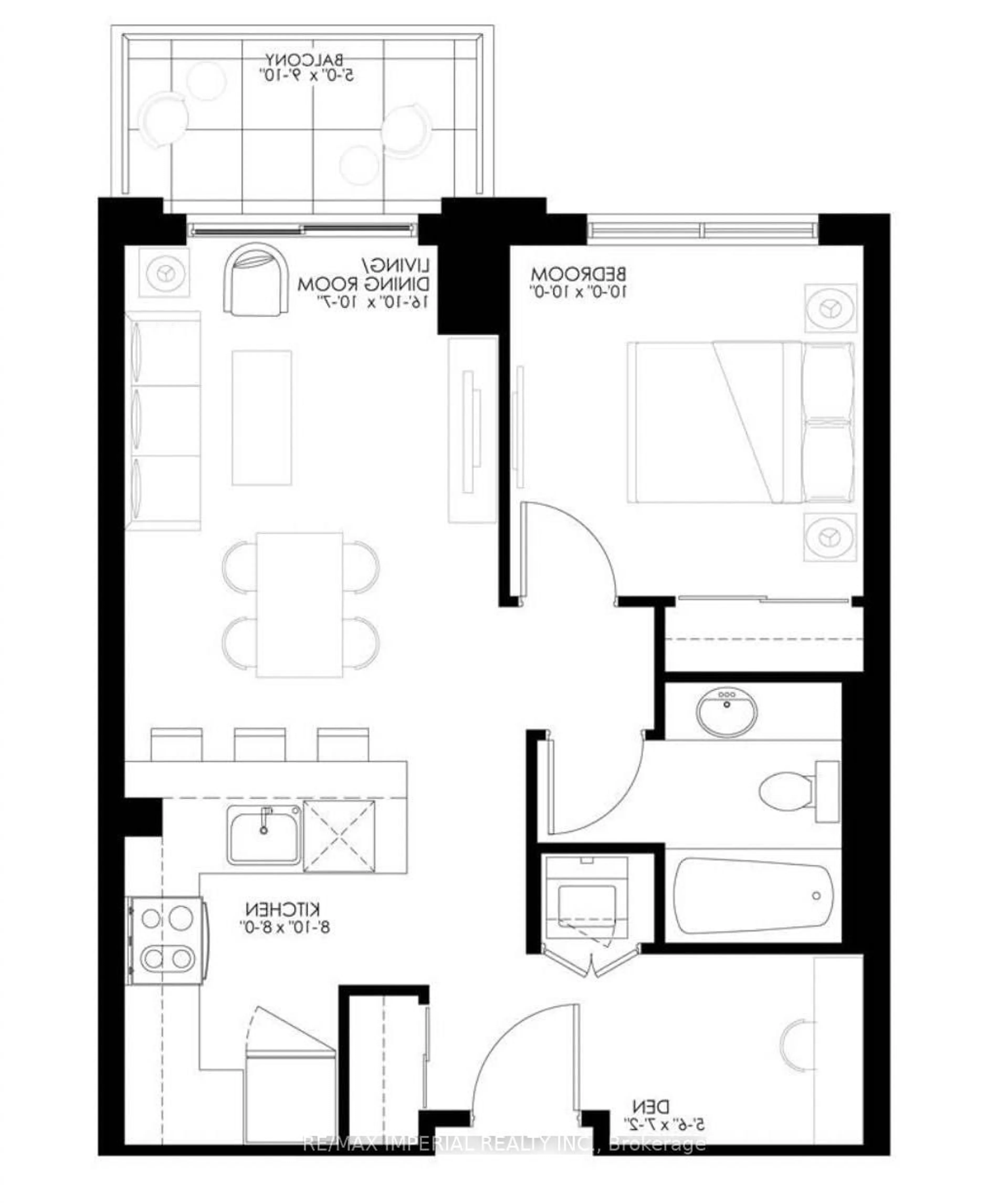 Floor plan for 11611 Yonge St #523, Richmond Hill Ontario L4E 3N8