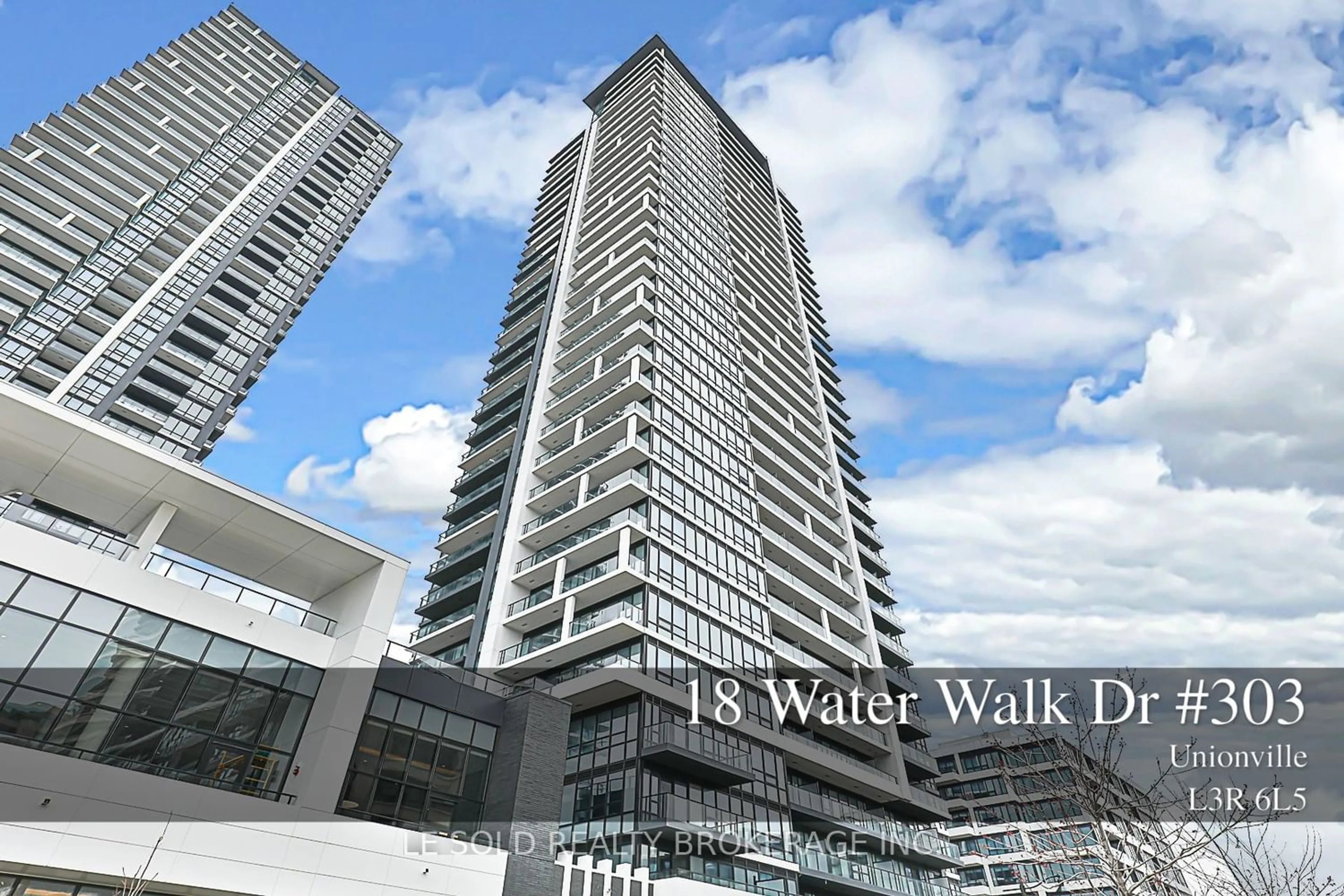 A pic from exterior of the house or condo for 18 Water Walk Dr #0303, Markham Ontario L3R 6L5