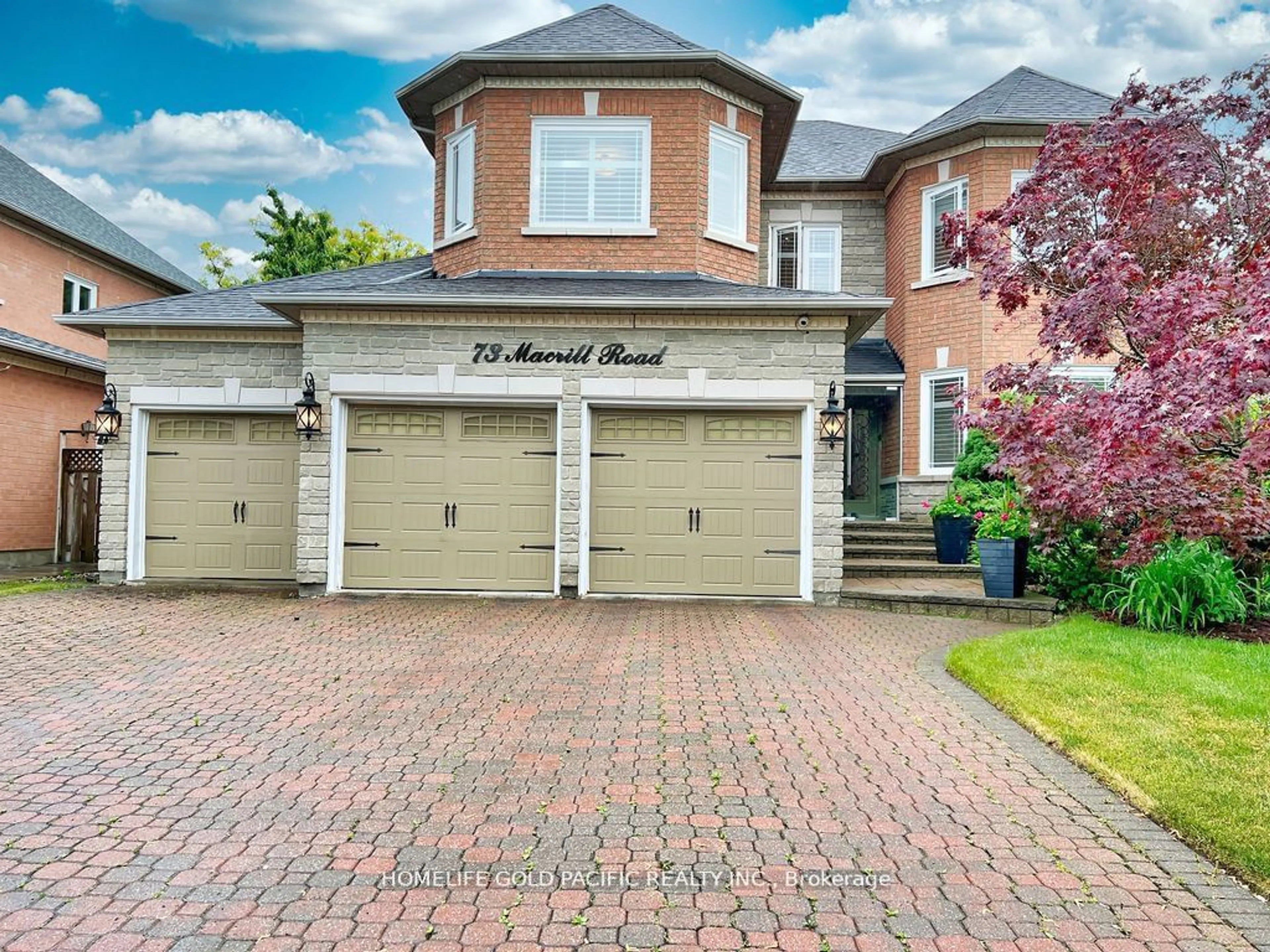 Home with brick exterior material for 73 Macrill Rd, Markham Ontario L6C 1W5