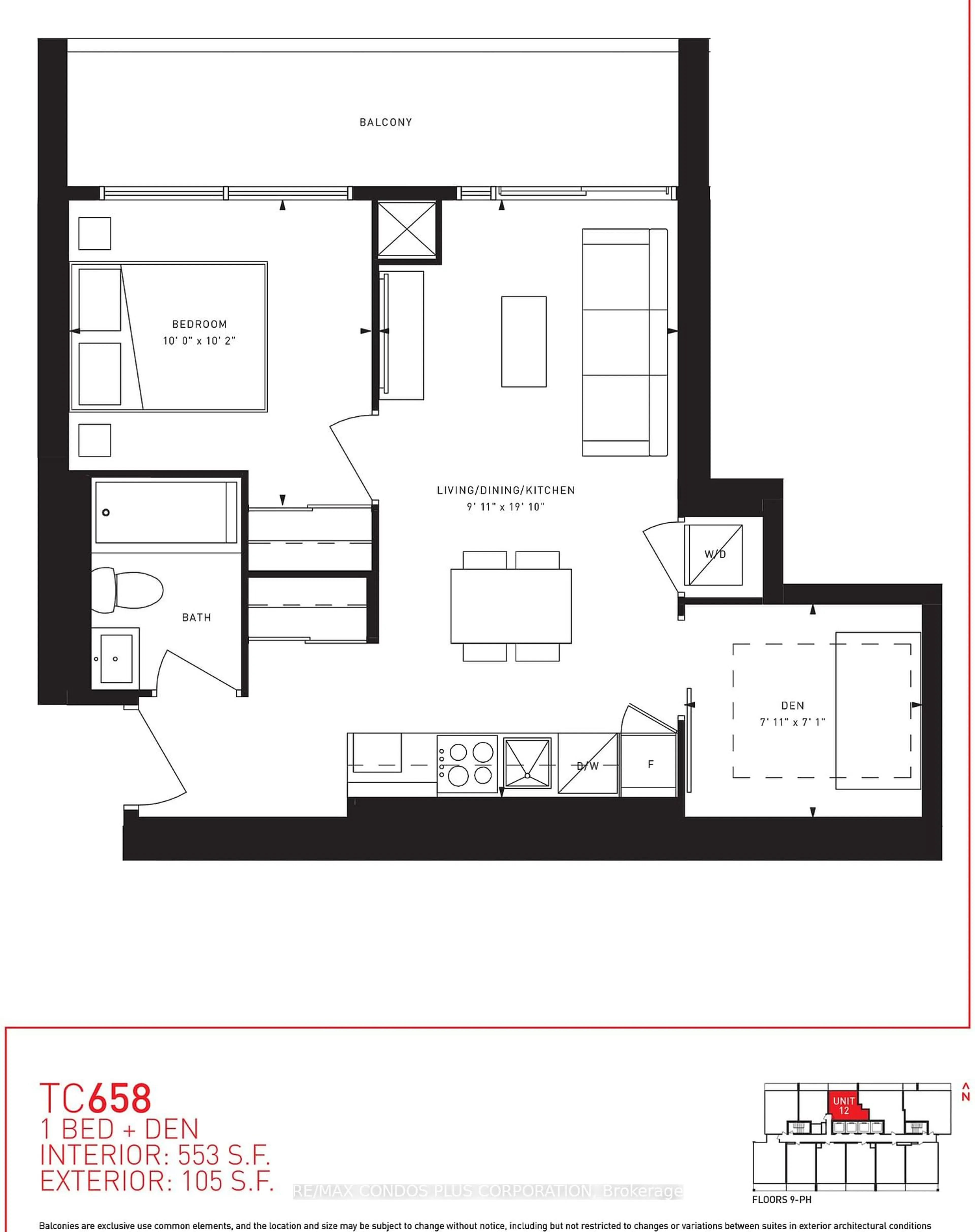 Floor plan for 5 Buttermill Ave #2712, Vaughan Ontario L4K 0J5
