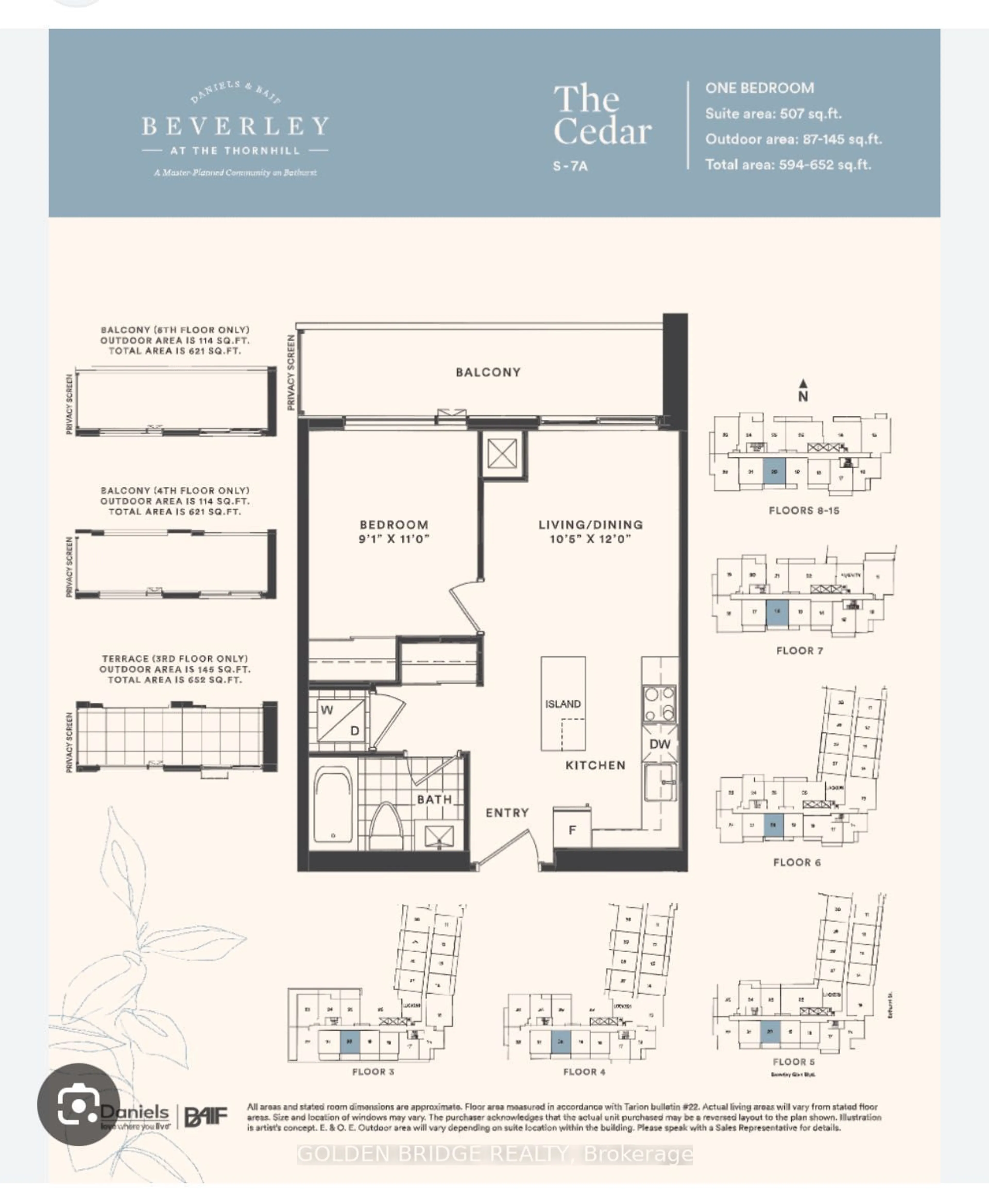 Floor plan for 7950 Bathurst St #1420, Vaughan Ontario L4J 0L4