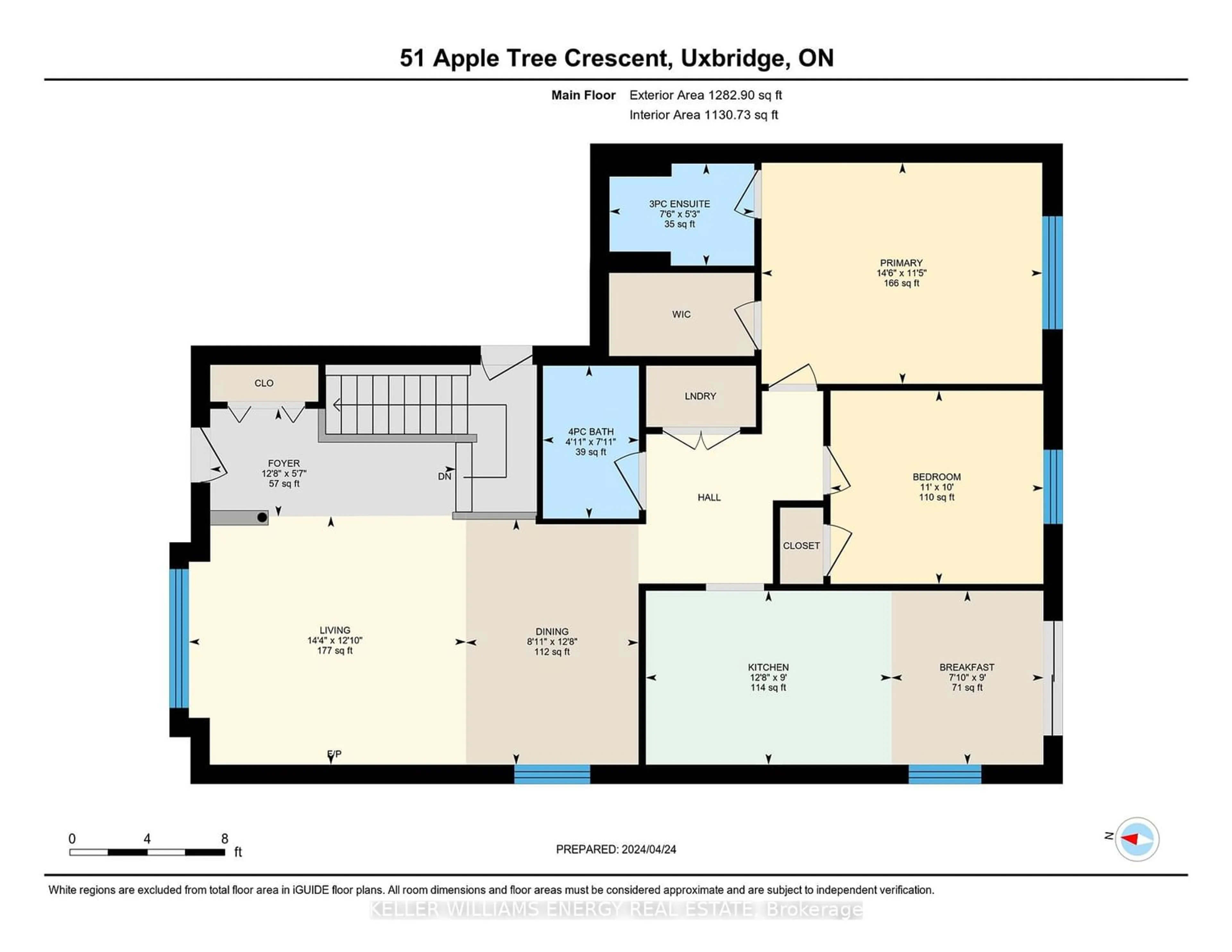 Floor plan for 51 Apple Tree Cres, Uxbridge Ontario L9P 2A7