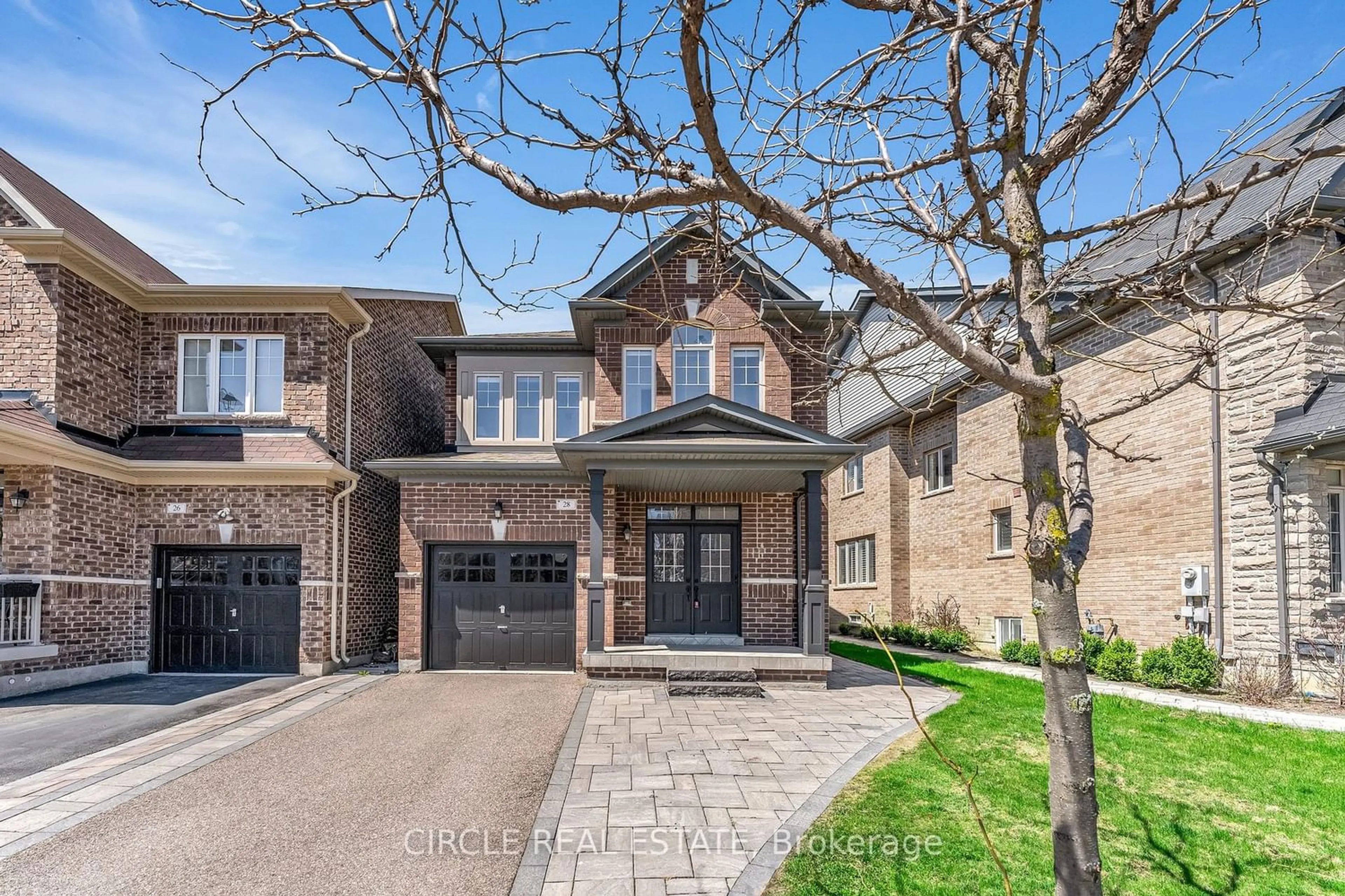 Home with brick exterior material for 28 Avening Dr, Vaughan Ontario L4H 3Y4