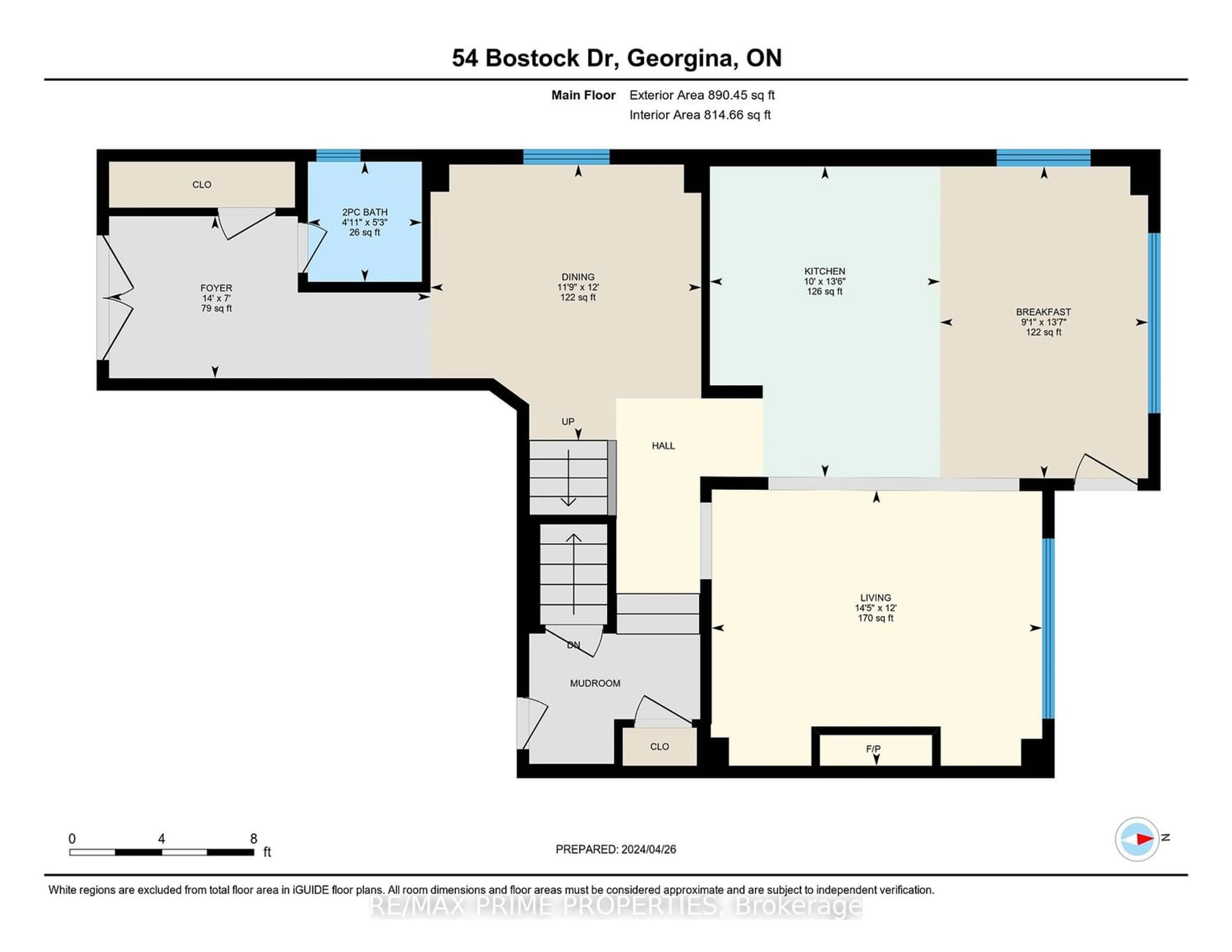 Floor plan for 54 Bostock Dr, Georgina Ontario L4P 0B7
