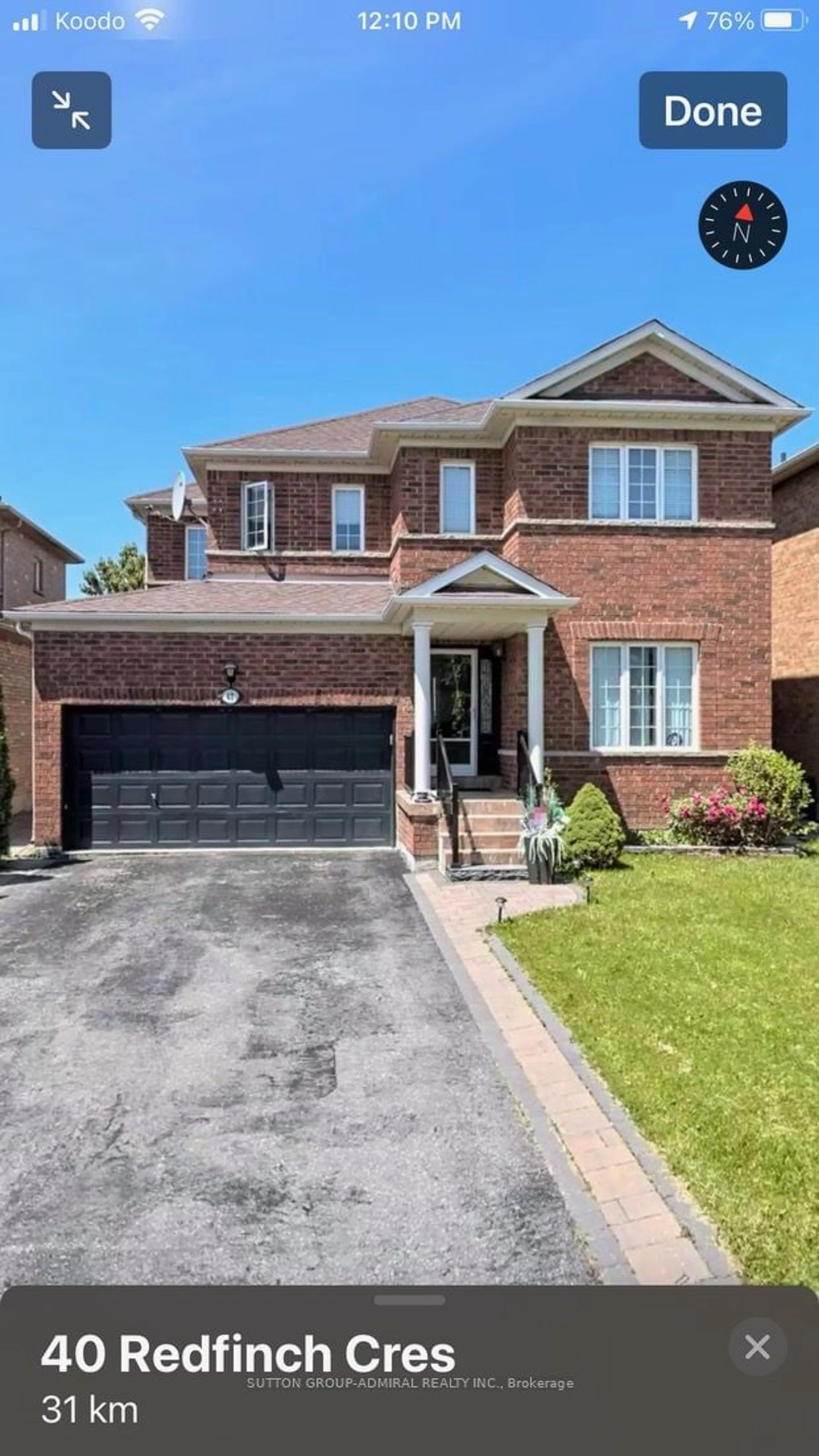 Home with brick exterior material for 40 Redfinch Cres, Vaughan Ontario L4H 2C5