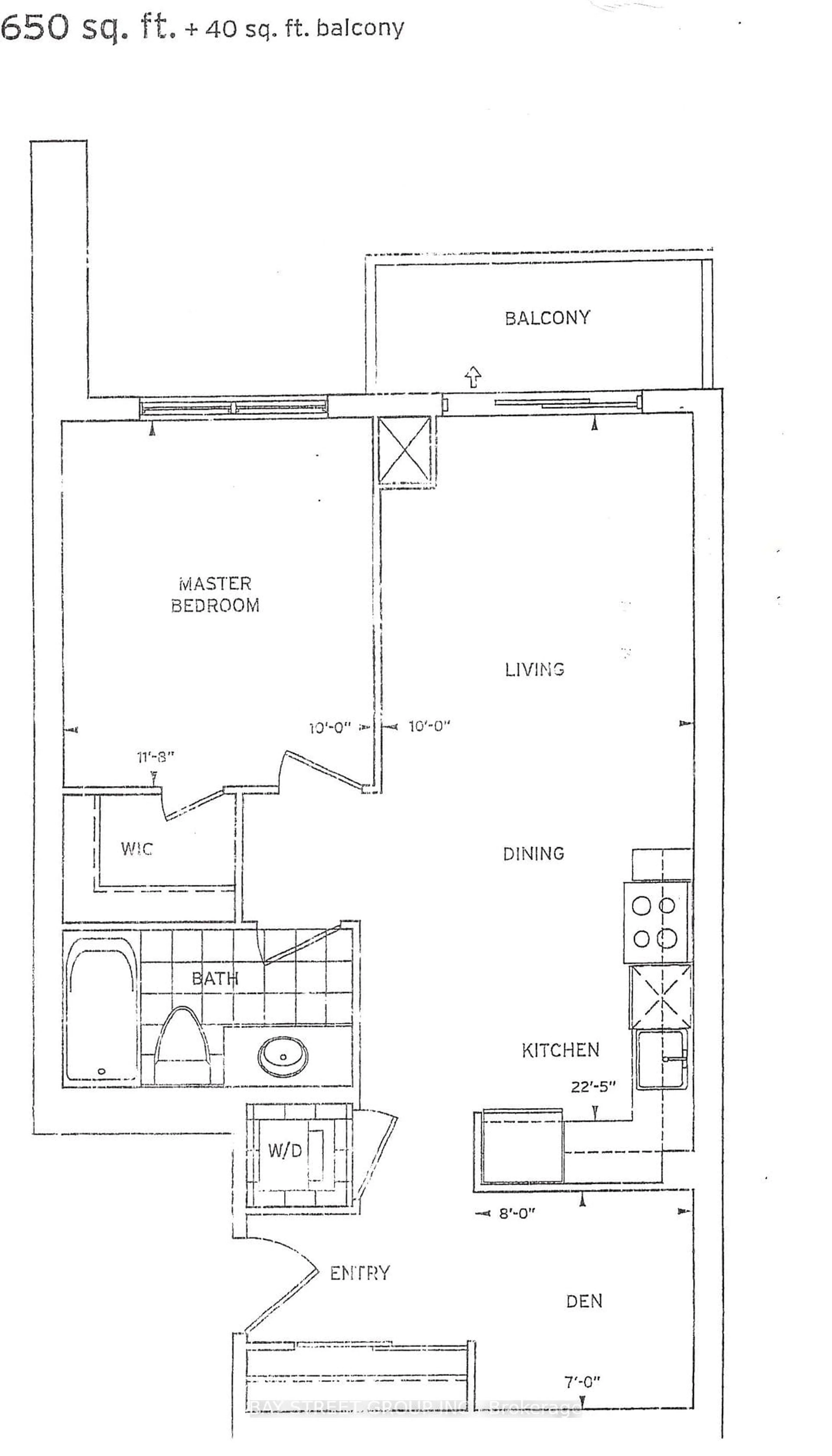 Floor plan for 3700 Highway 7 Rd #706, Vaughan Ontario L4L 0G8