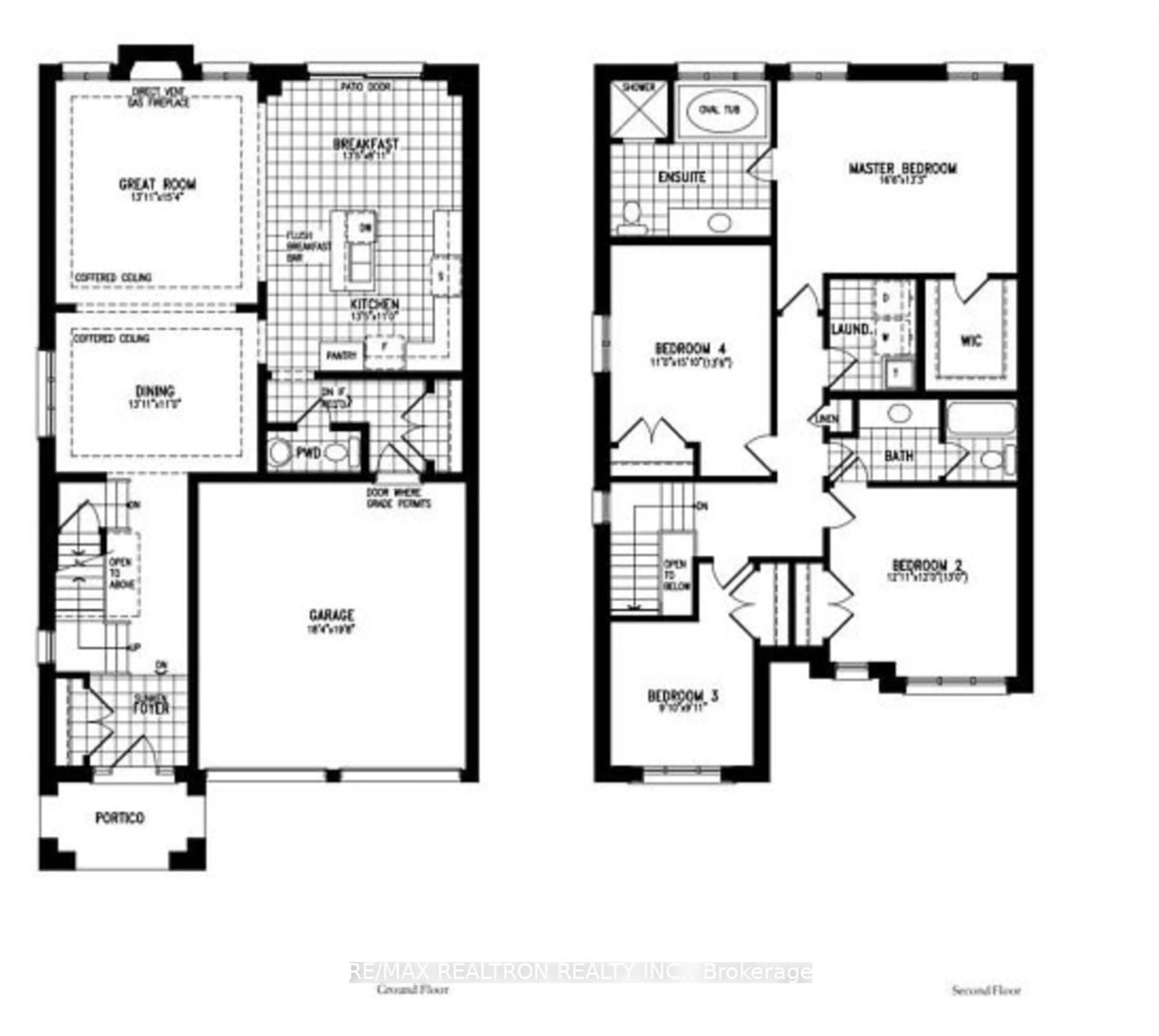 Floor plan for 70 Walter Tunny Cres, East Gwillimbury Ontario L9N 0M6