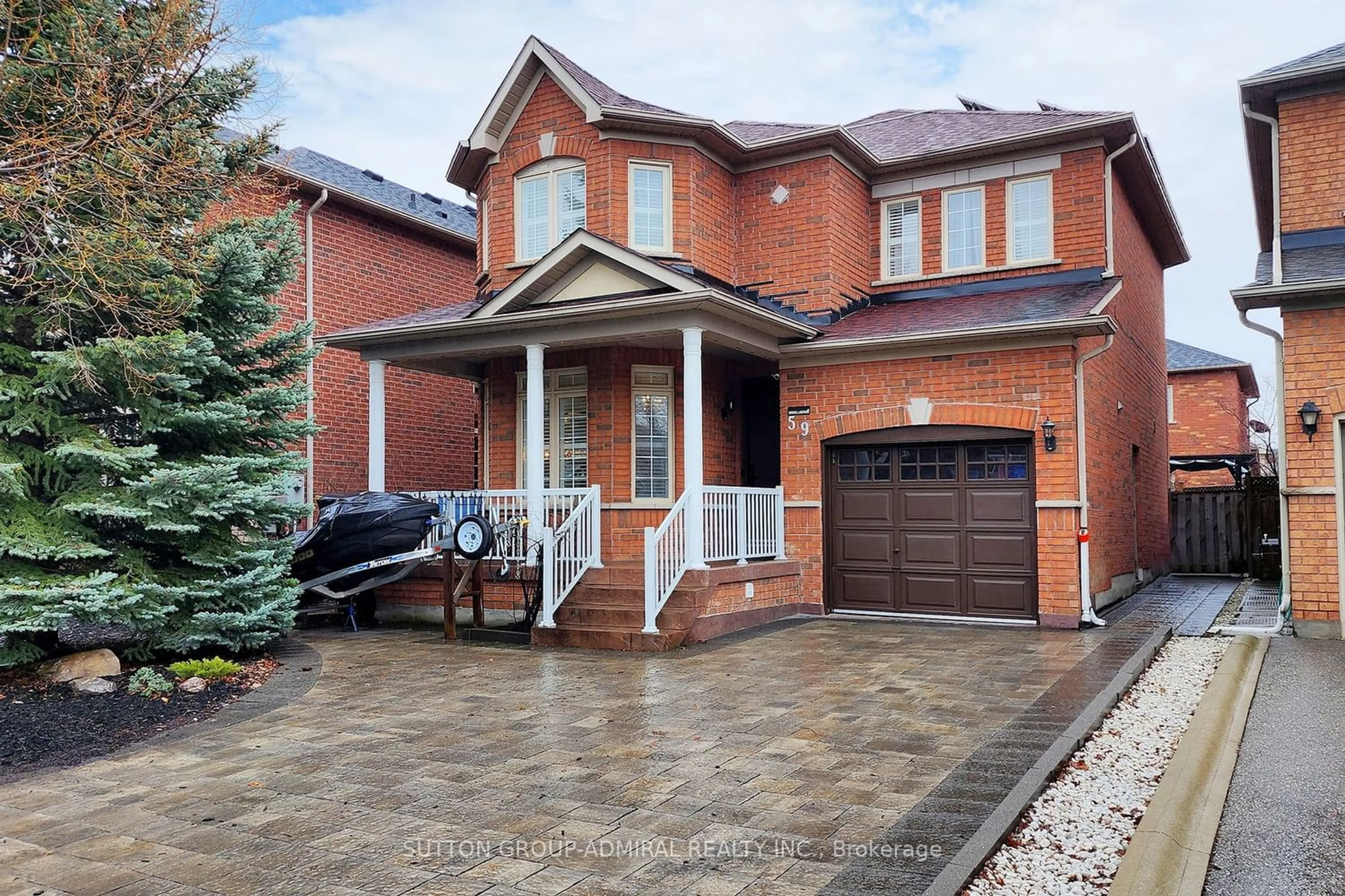 Home with brick exterior material for 59 Amparo Dr, Vaughan Ontario L4H 2L7