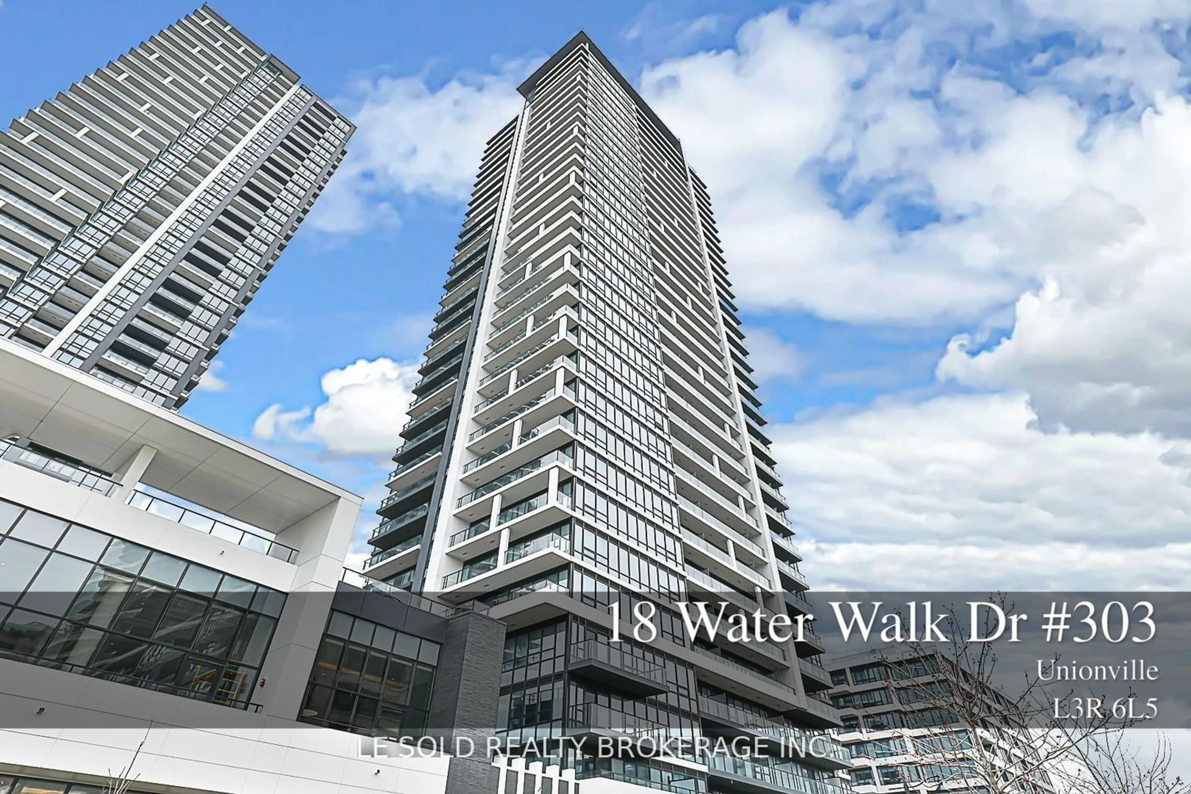 A pic from exterior of the house or condo for 18 Water Walk Dr #0303, Markham Ontario L3R 6L5