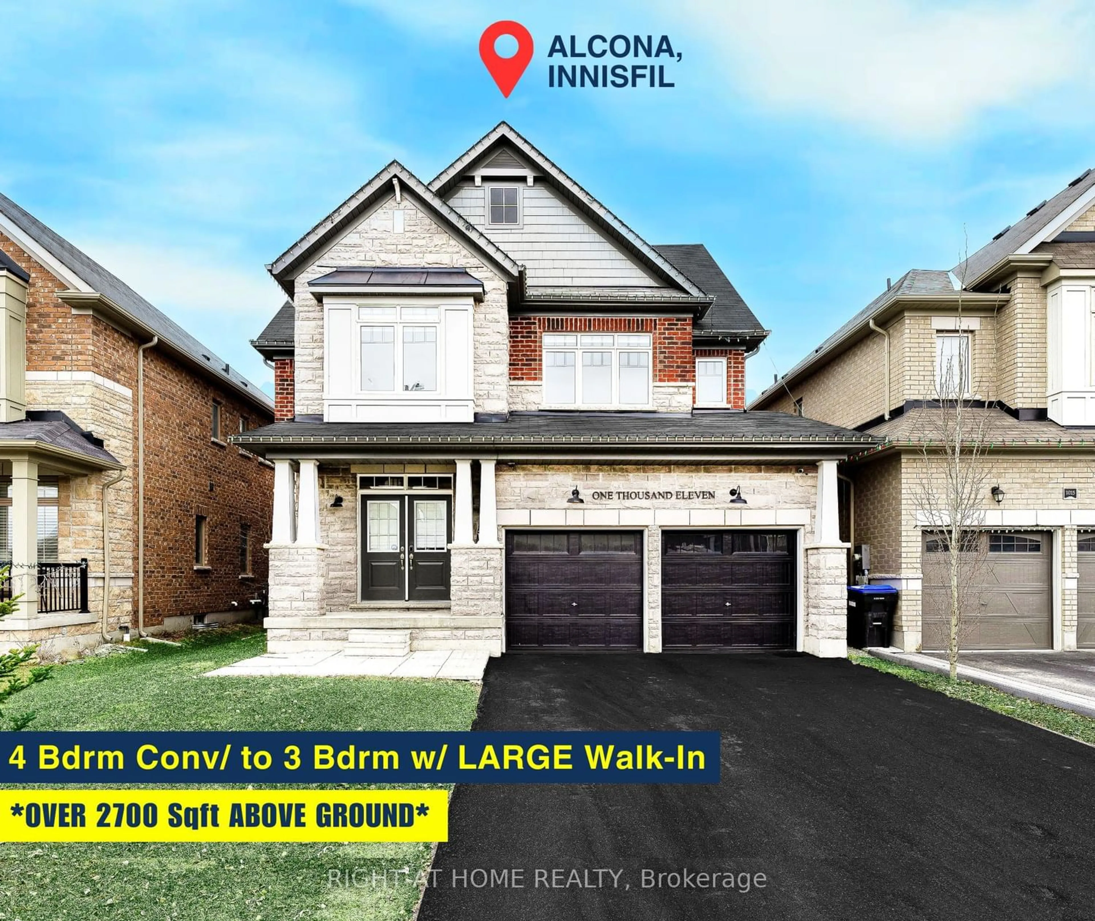 Home with brick exterior material for 1011 Larter St, Innisfil Ontario L9S 0N4