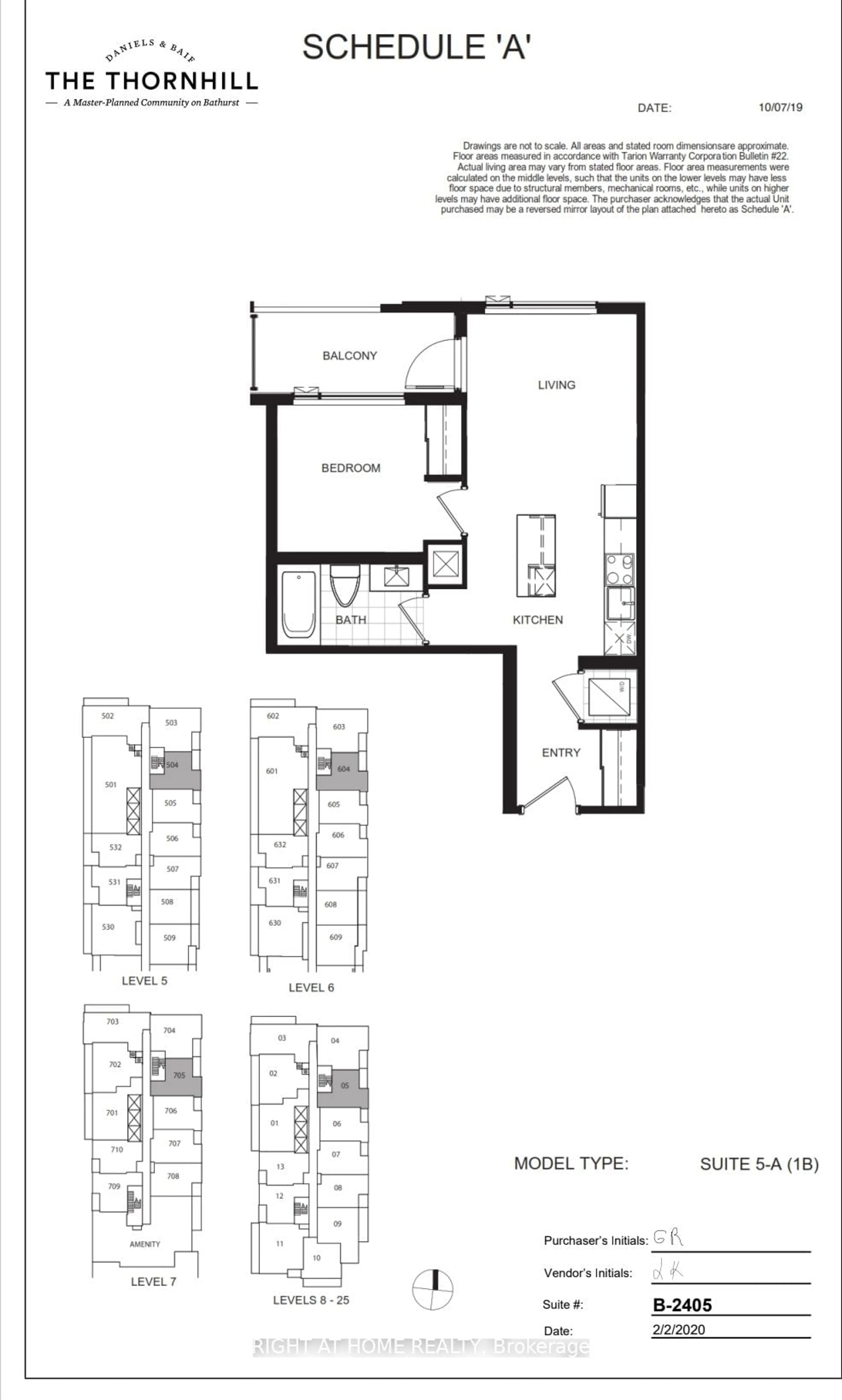 Floor plan for 7950 Bathurst St #2405, Vaughan Ontario L4J 0L4