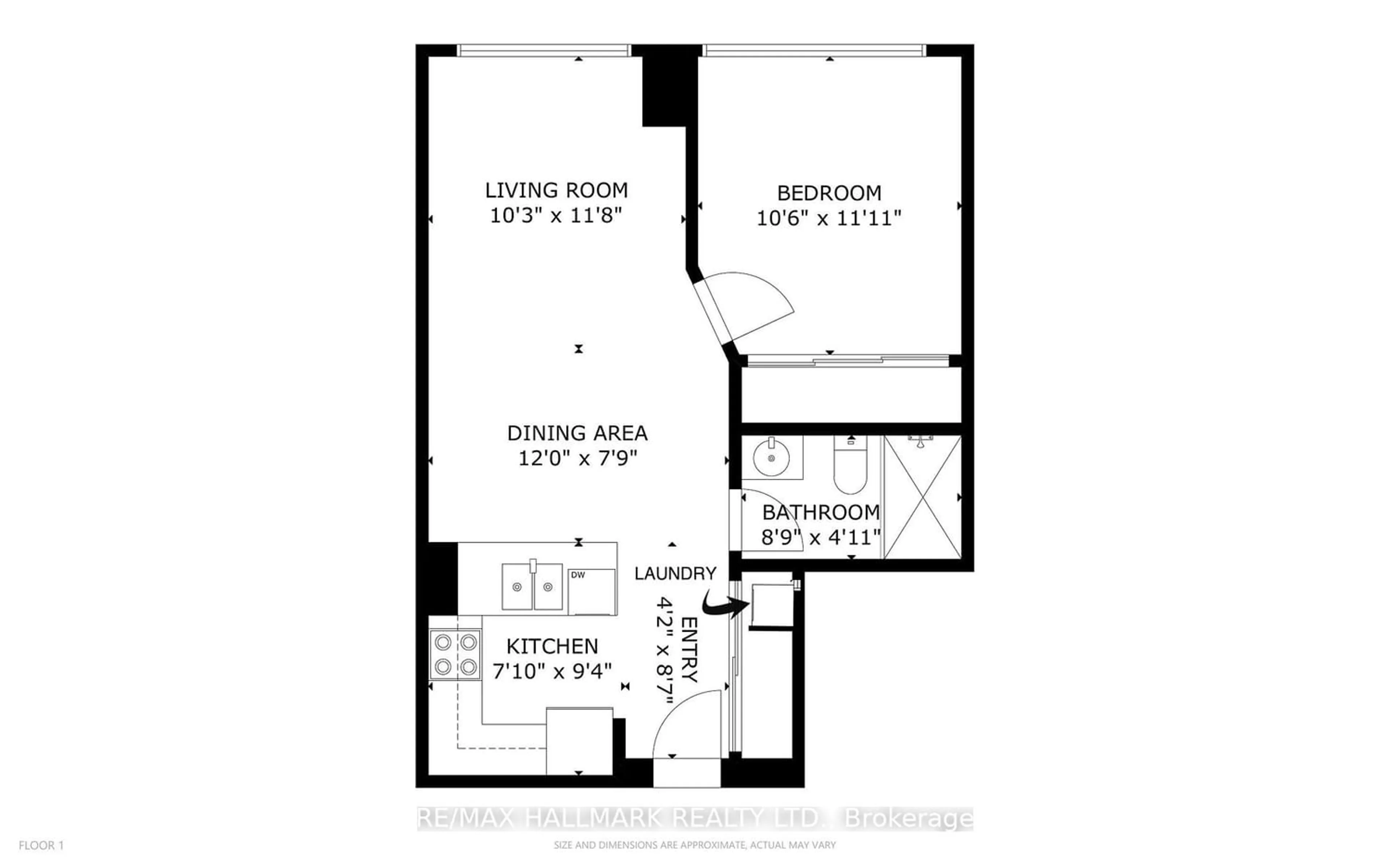 Floor plan for 50 Disera Dr #215, Vaughan Ontario L4J 9E9