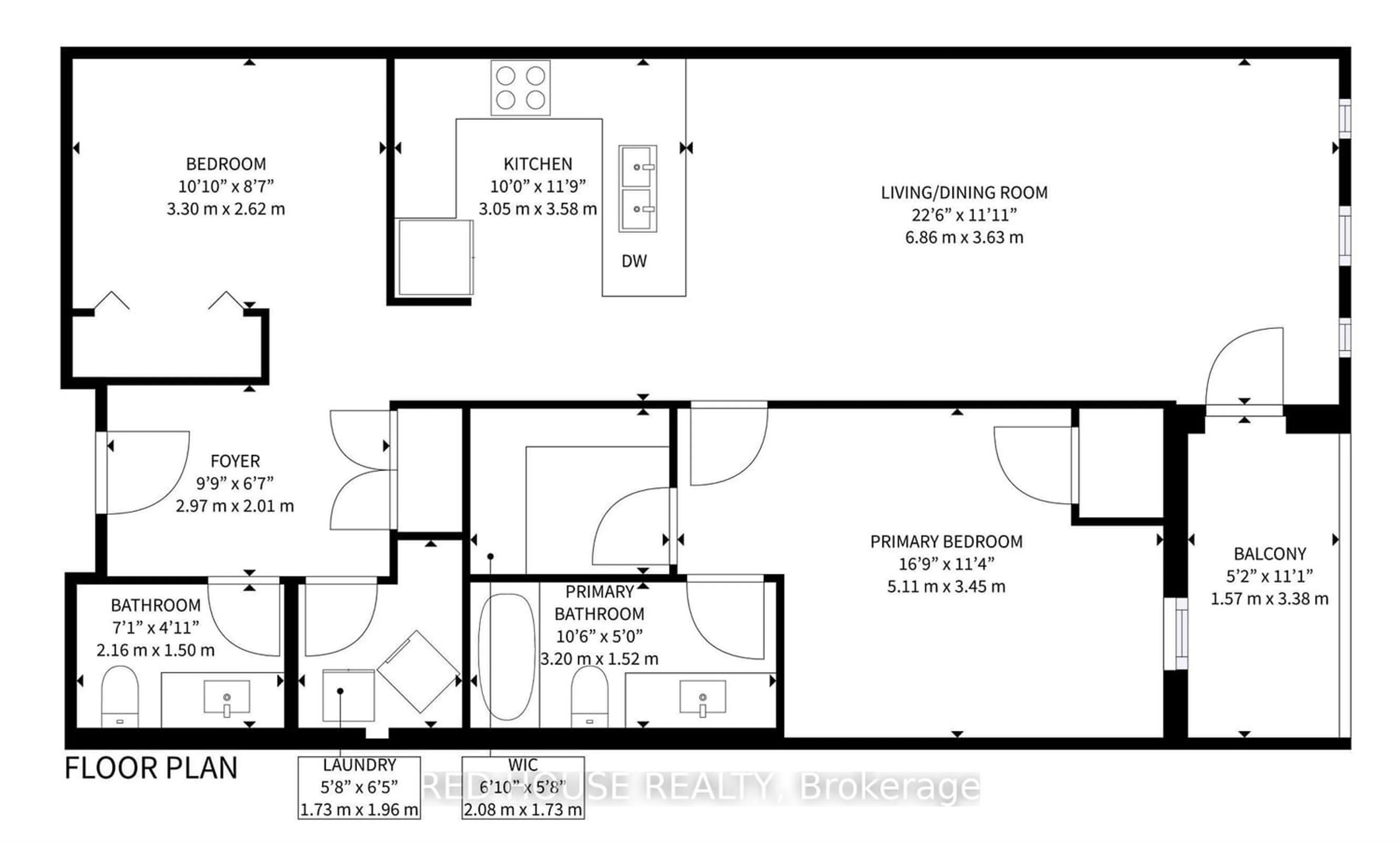 Floor plan for 9901 Keele St #103, Vaughan Ontario L6A 3Y5