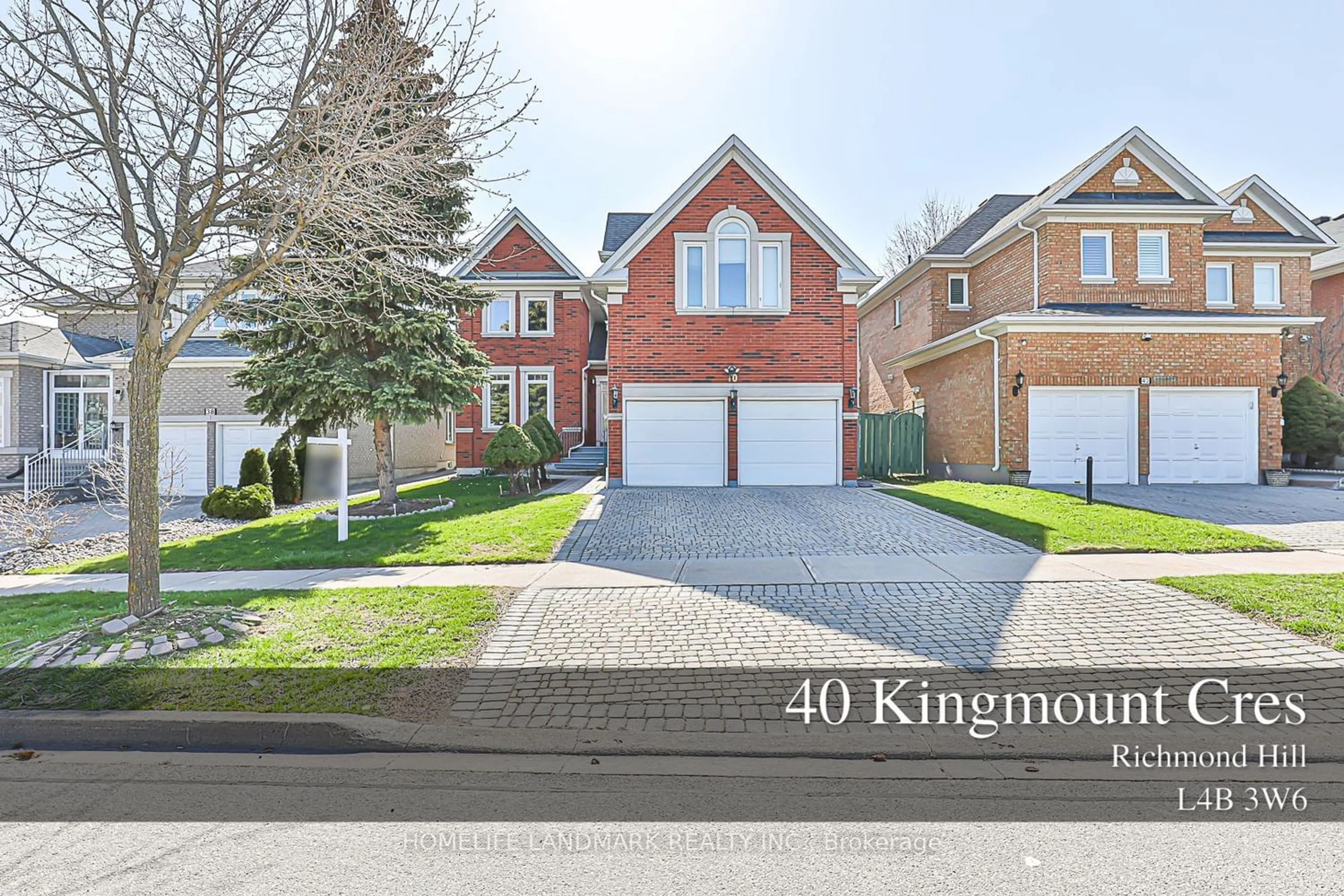 Home with brick exterior material for 40 Kingmount Cres, Richmond Hill Ontario L4B 3W6