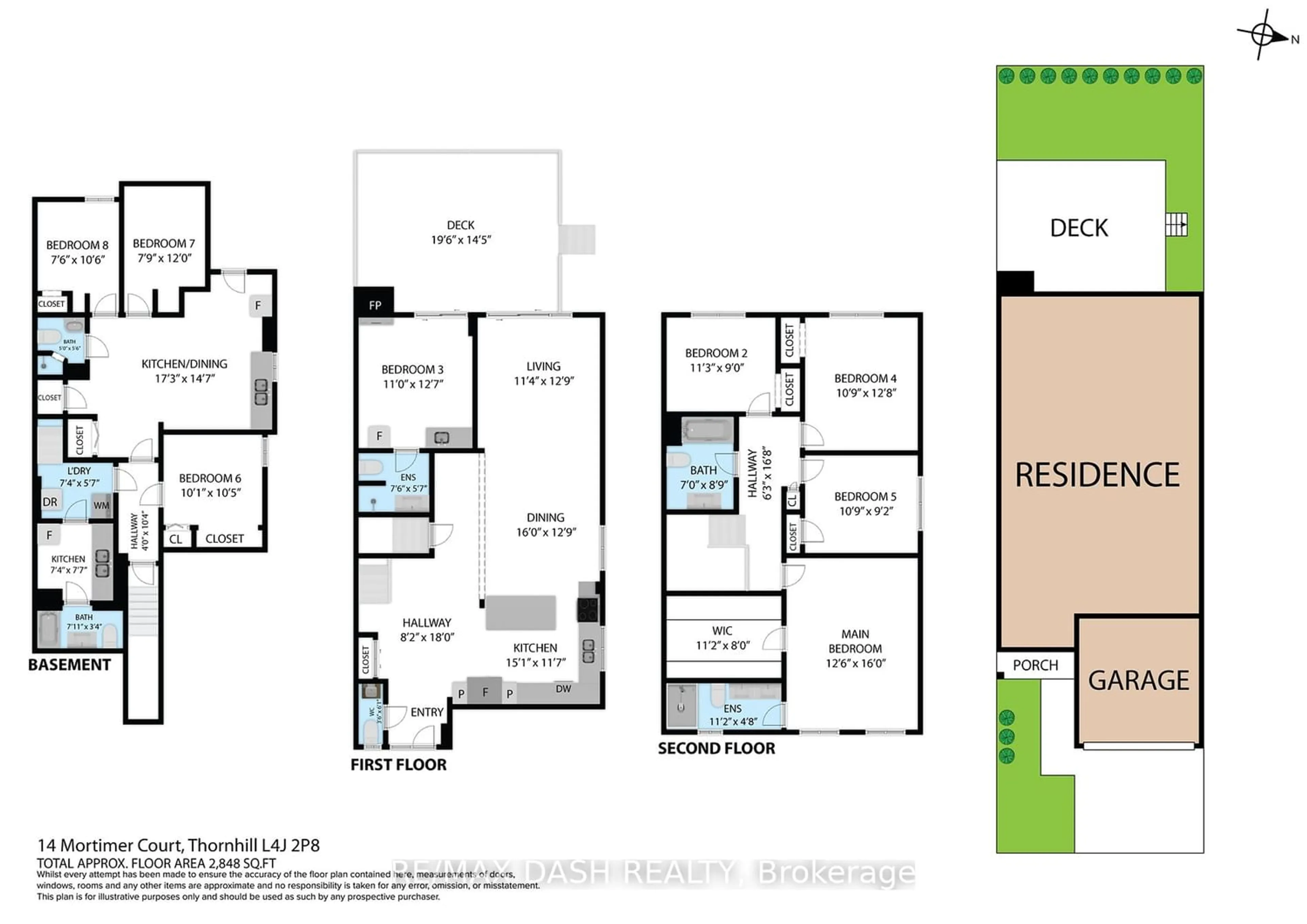Floor plan for 14 Mortimer Crt, Vaughan Ontario L4J 2P8