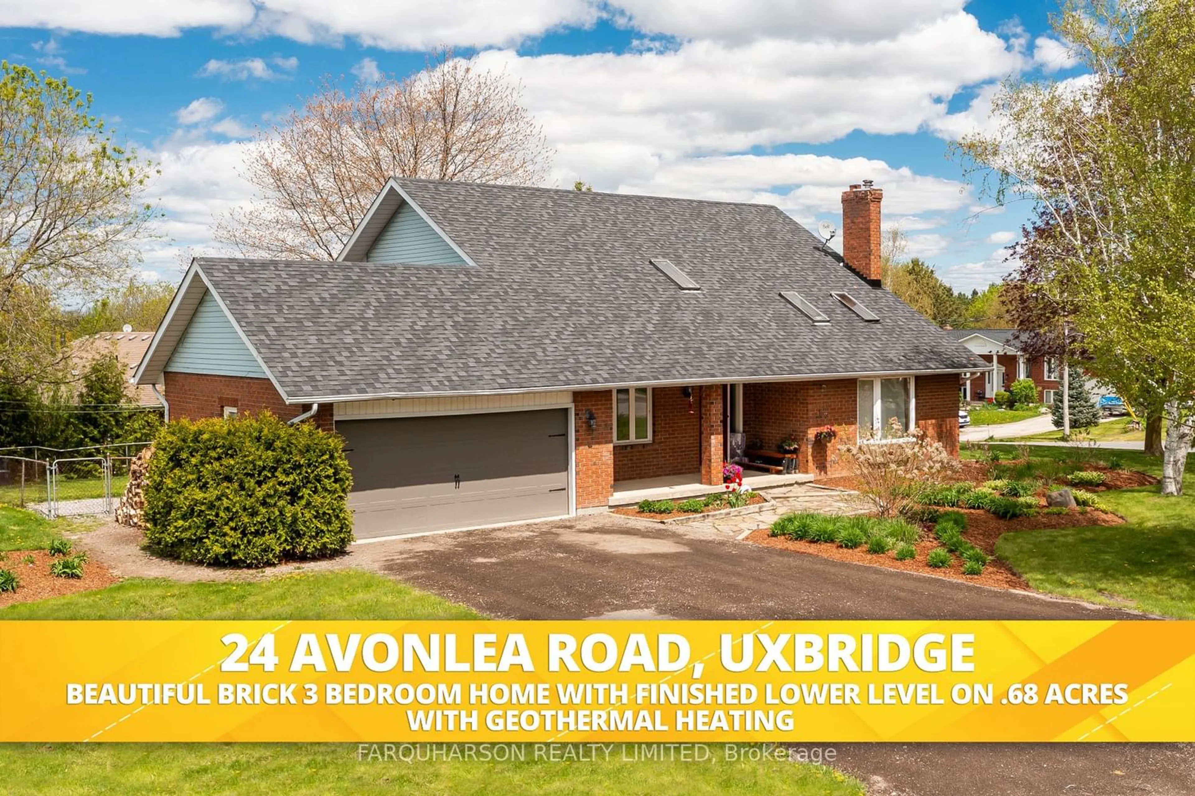 Home with brick exterior material for 24 Avonlea Rd, Uxbridge Ontario L0C 1C0