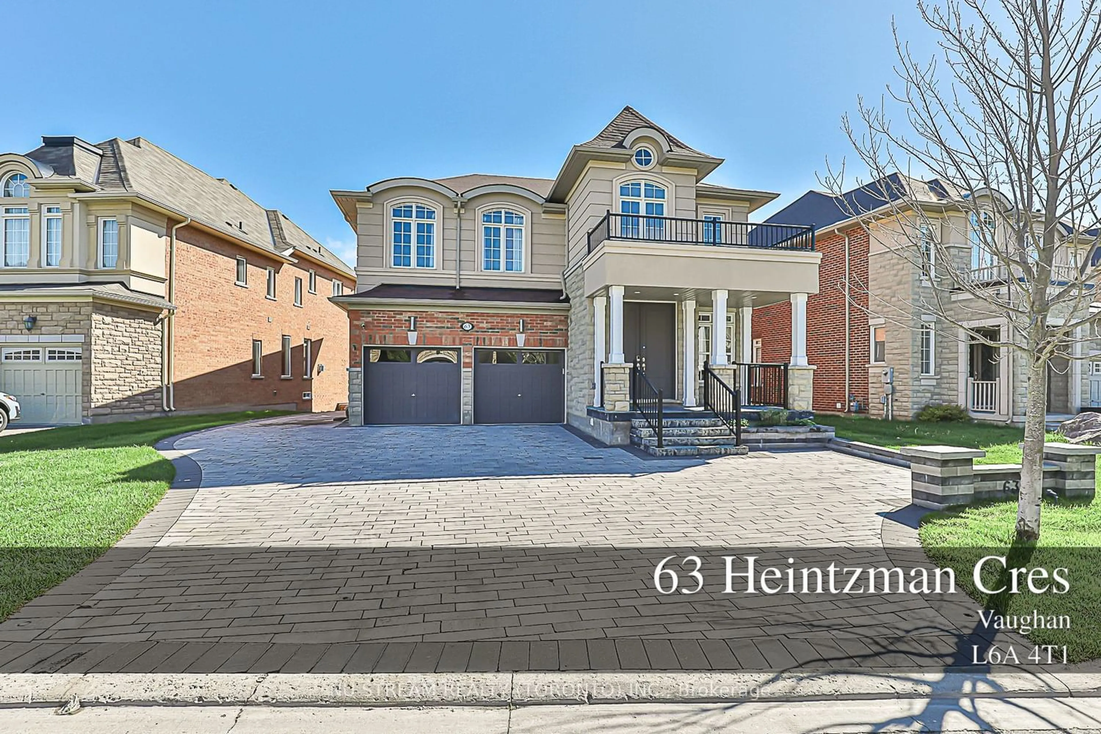 Home with brick exterior material for 63 Heintzman Cres, Vaughan Ontario L6A 4T1