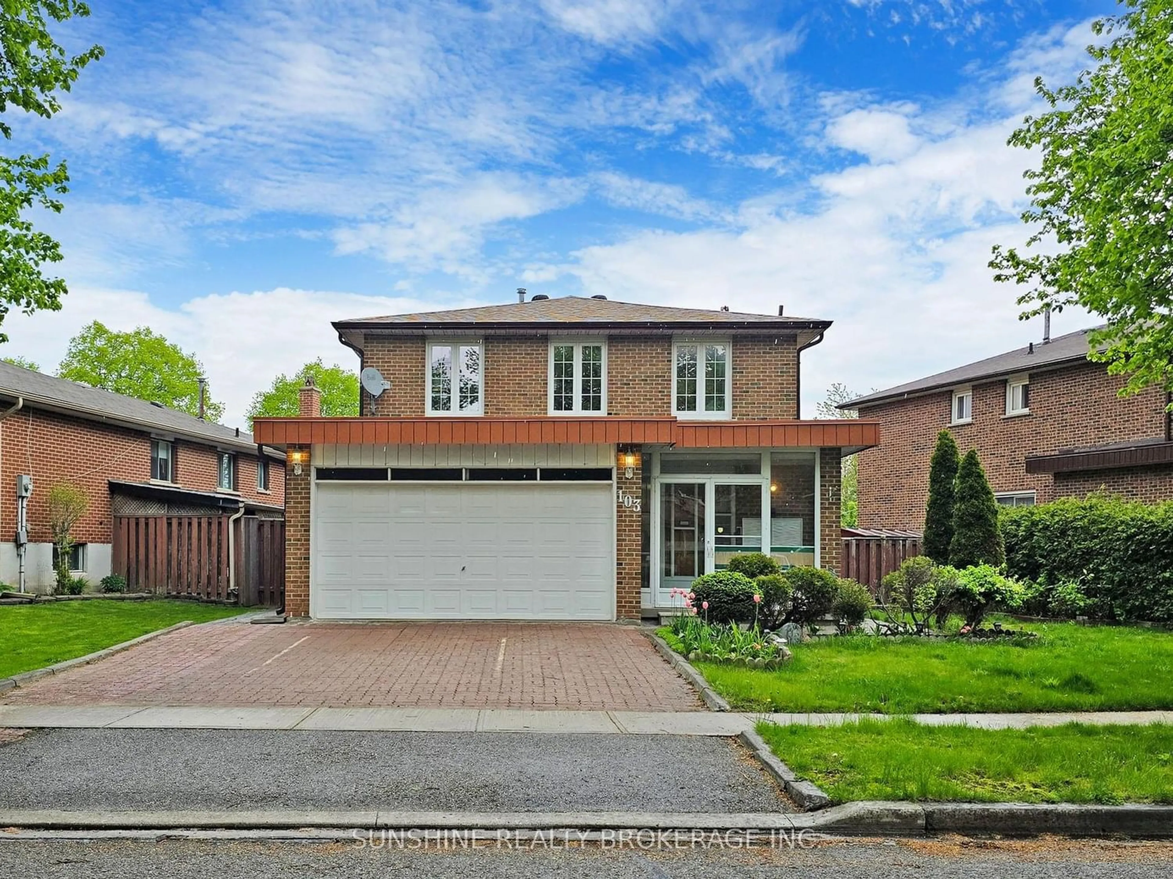 Home with brick exterior material for 103 Longmeadow Cres, Markham Ontario L3R 3J6