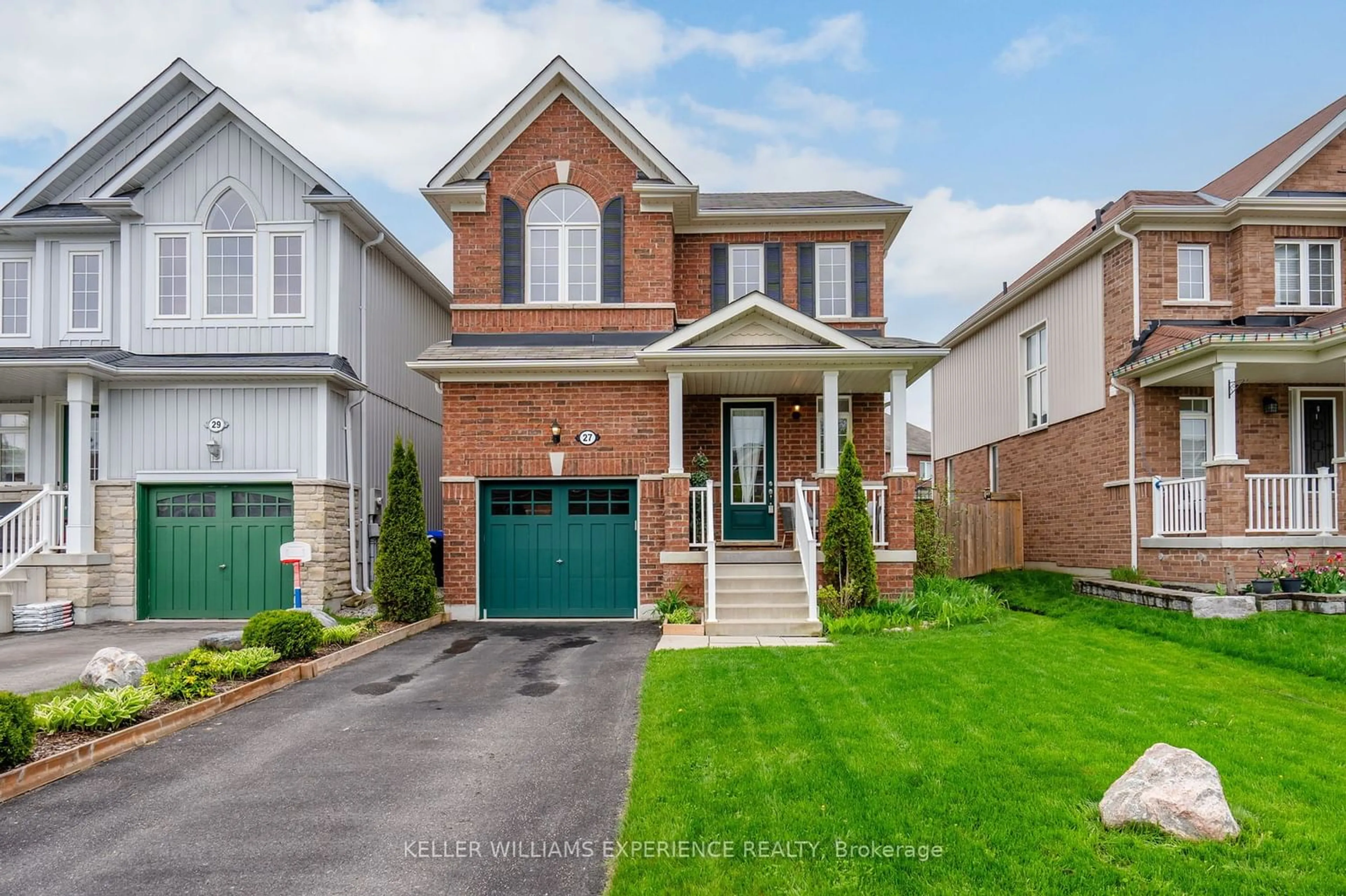 Home with brick exterior material for 27 Blanchard Cres, Essa Ontario L0M 1B5