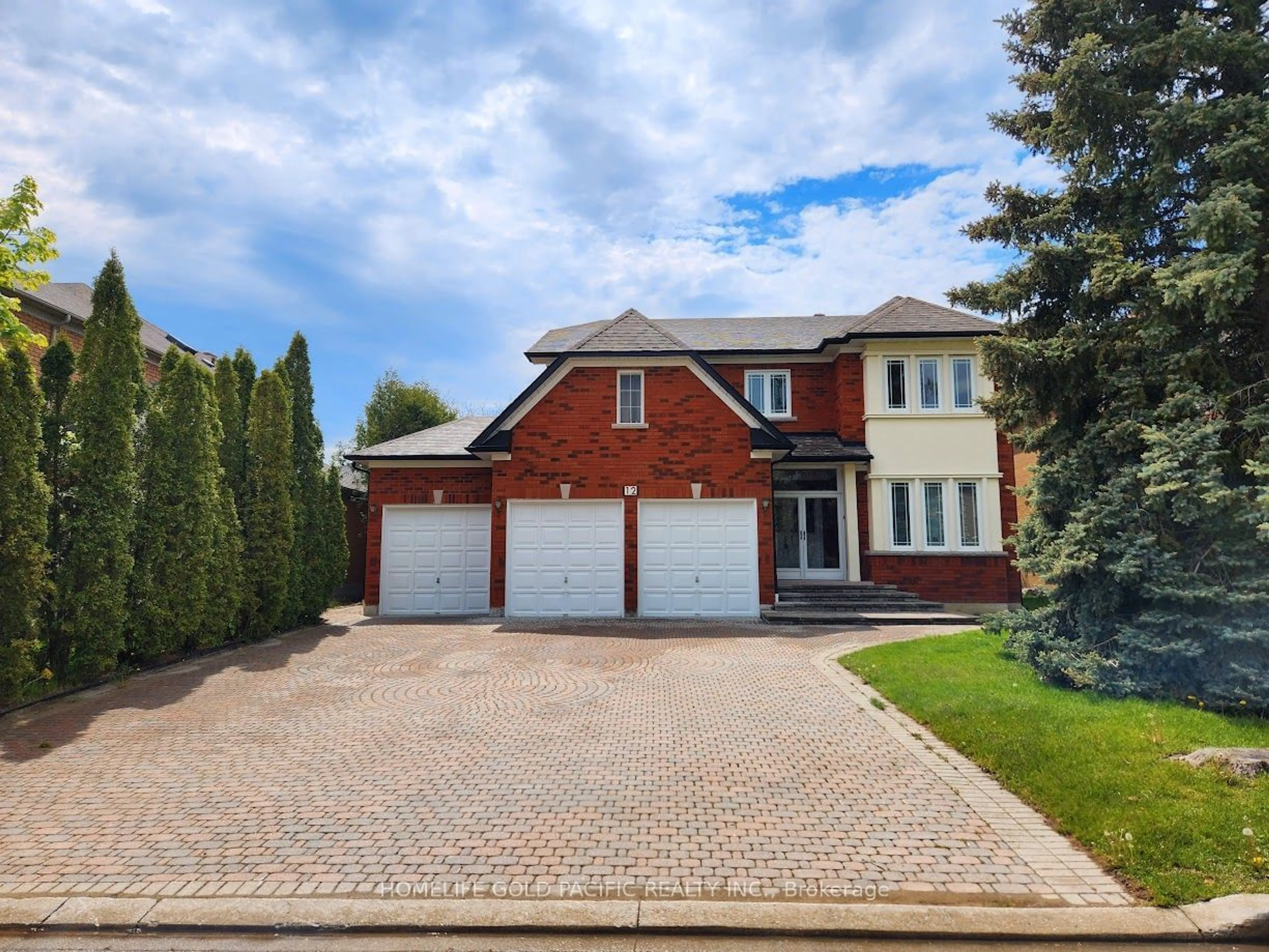 Home with brick exterior material for 12 Silver Fir St, Richmond Hill Ontario L4B 3R5