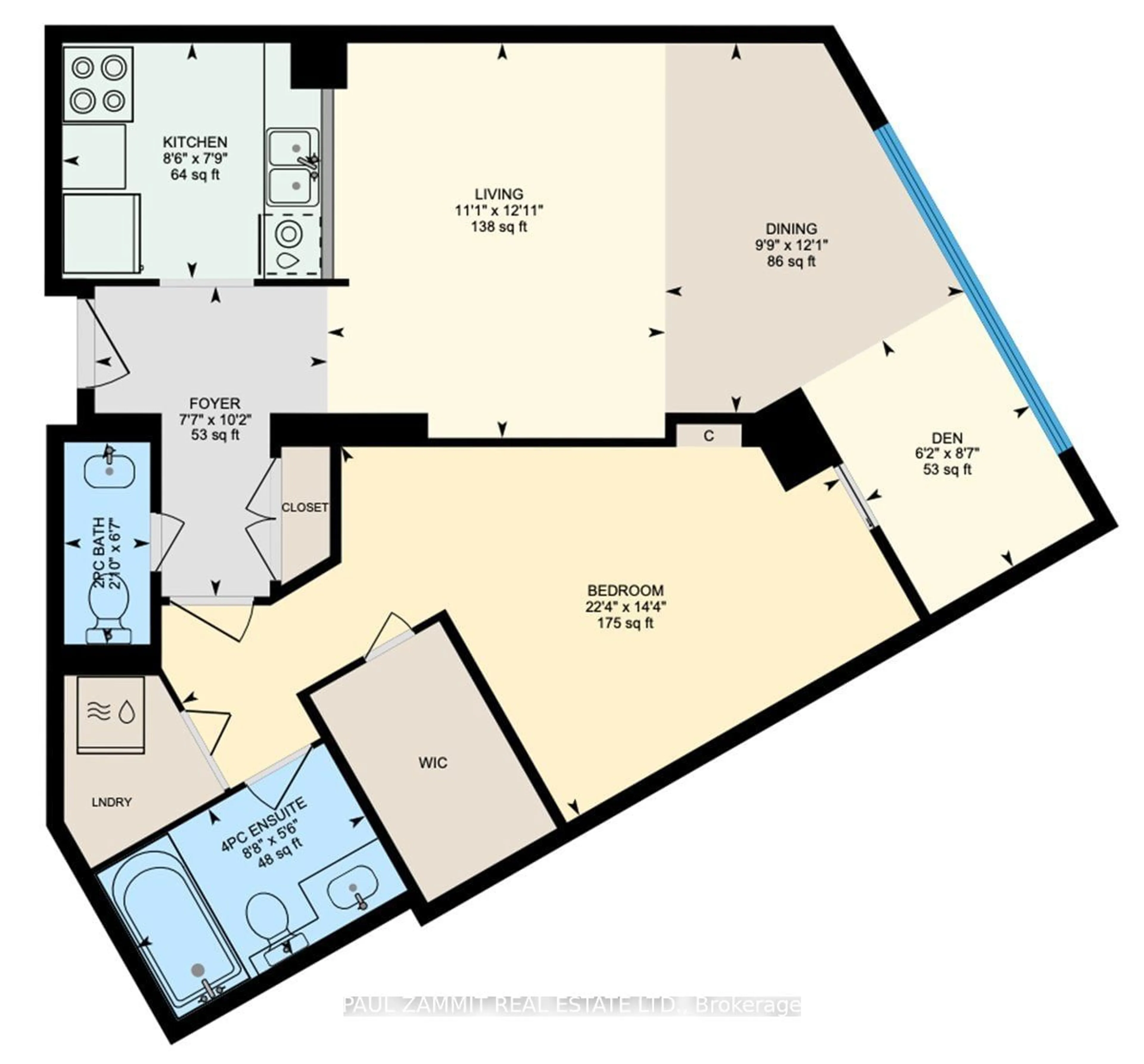 Floor plan for 7805 Bayview Ave #526, Markham Ontario L3T 7N1