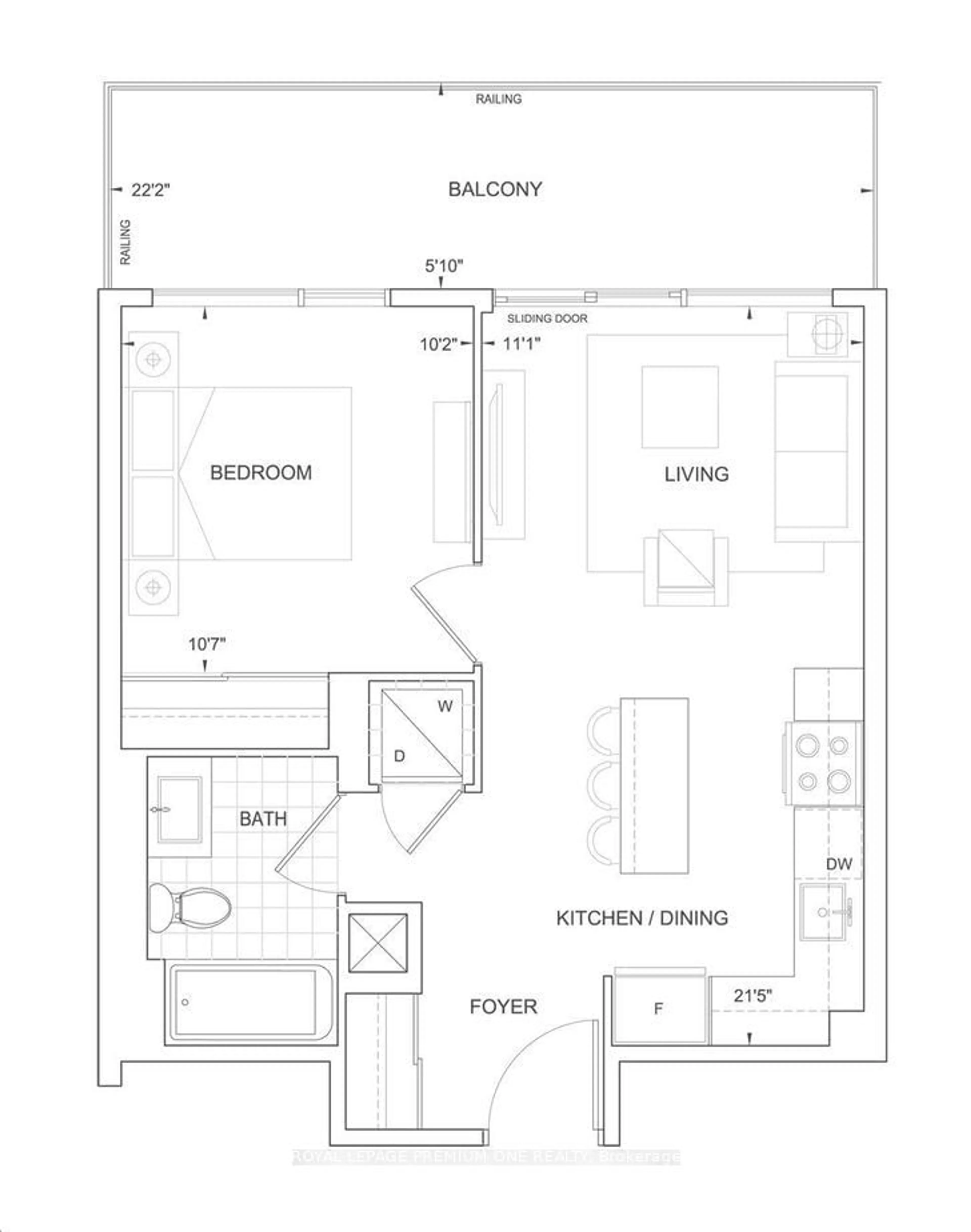 Floor plan for 27 Korda Gate #2306, Vaughan Ontario L4K 2M9