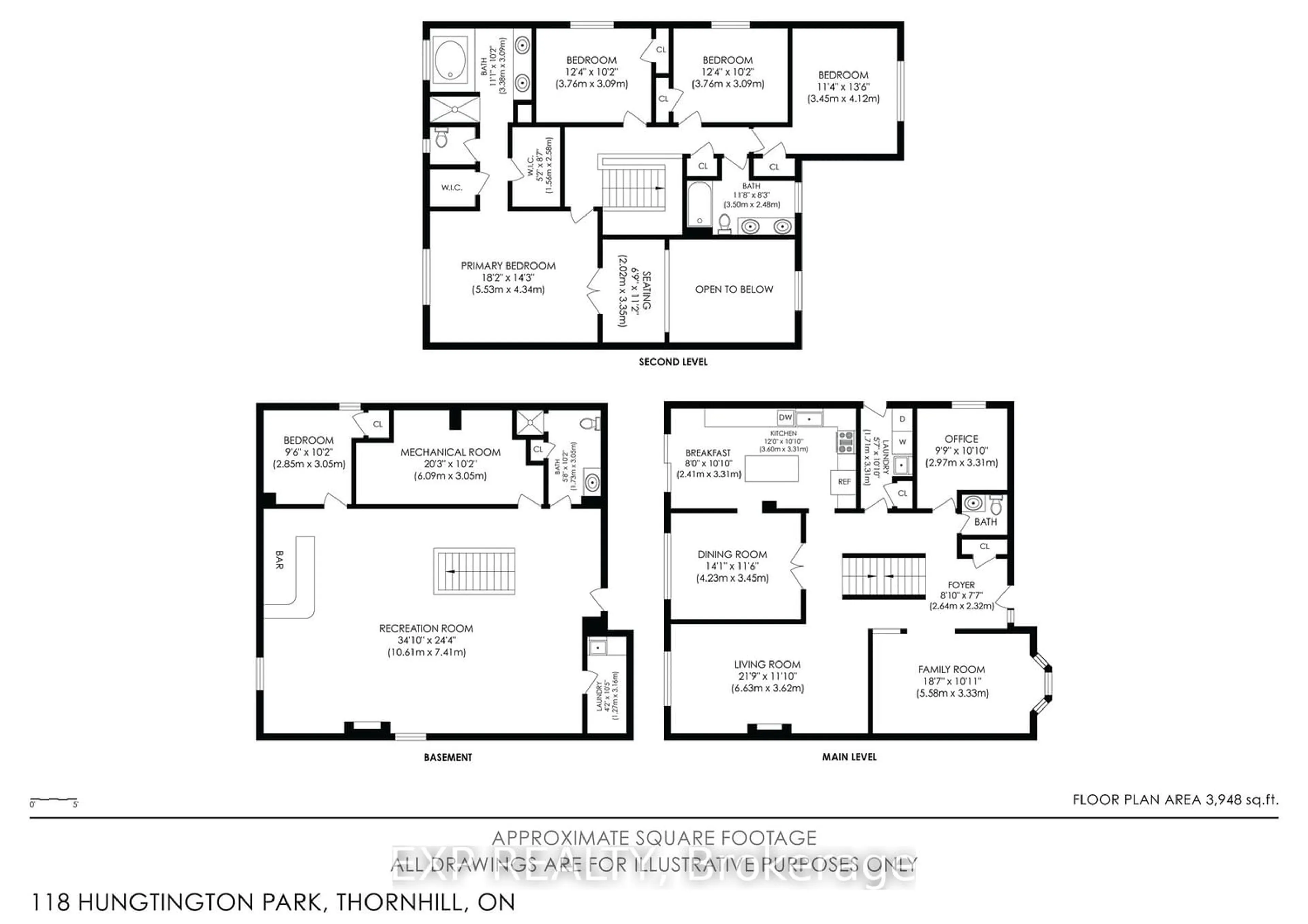 Floor plan for 118 Huntington Park Dr, Markham Ontario L3T 7C7
