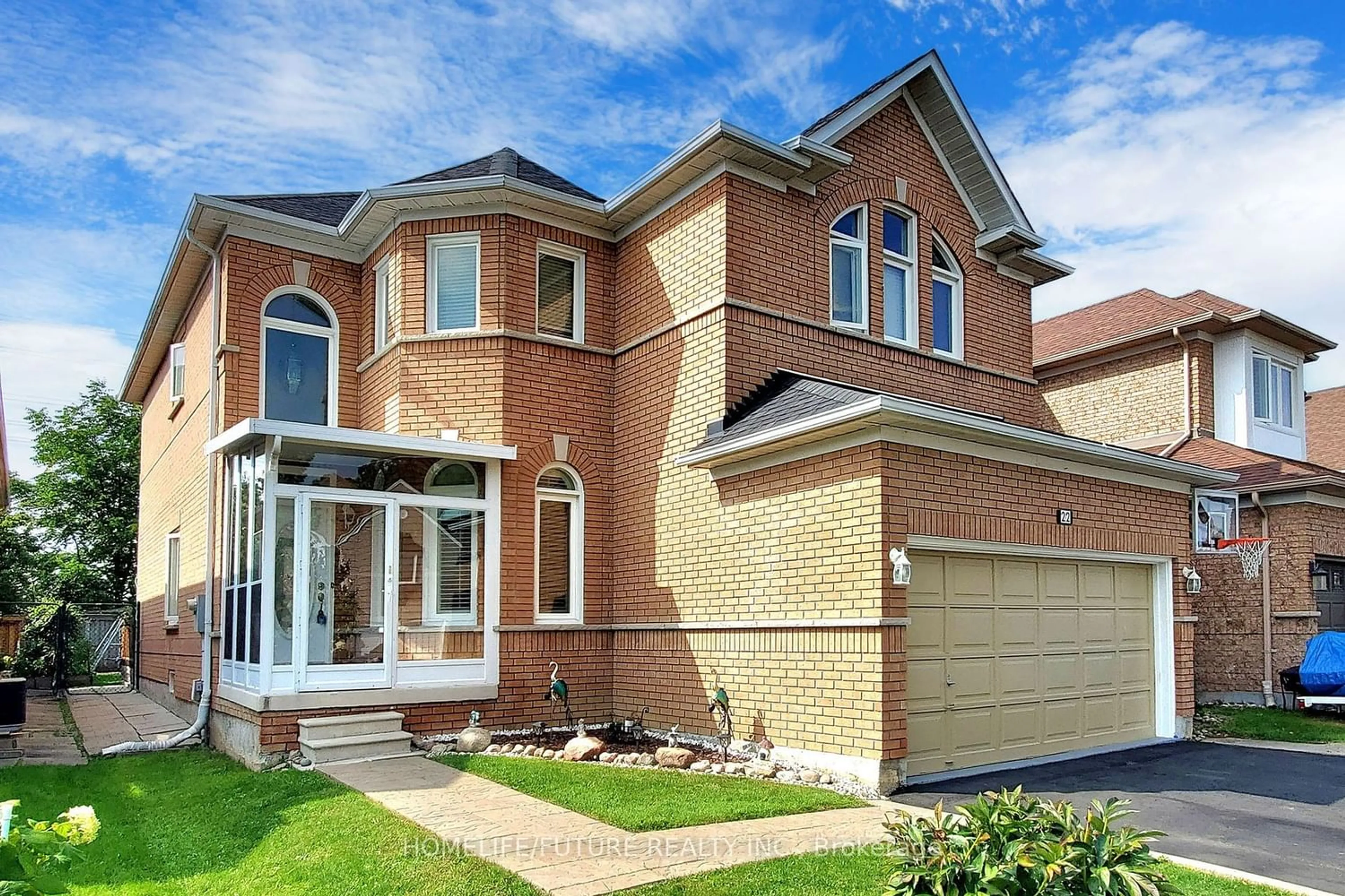 Home with brick exterior material for 22 Havelock Gate, Markham Ontario L2S 3X8