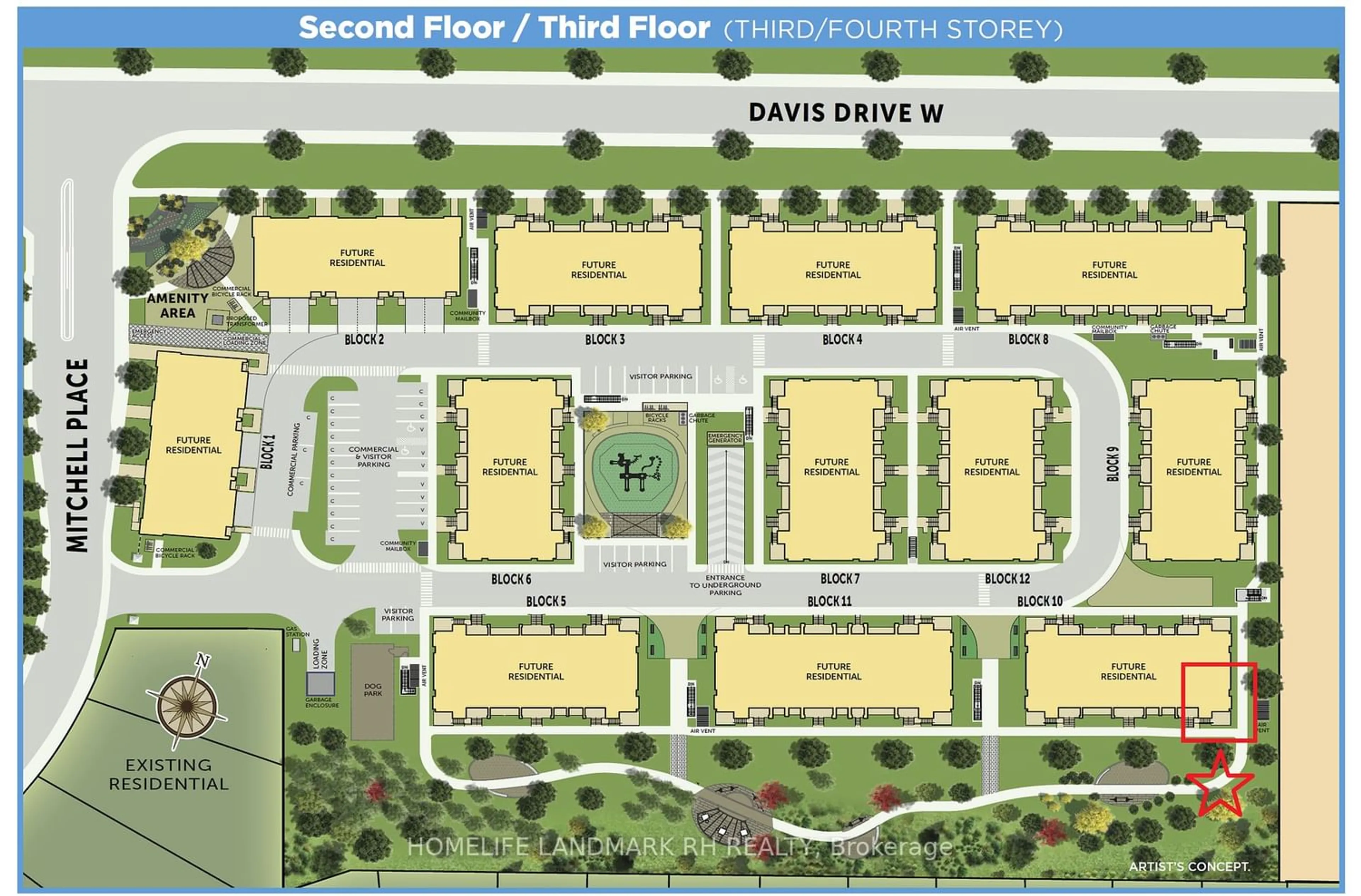 Floor plan for 22 Lytham Green Circ ##220, Newmarket Ontario L3Y 0C7