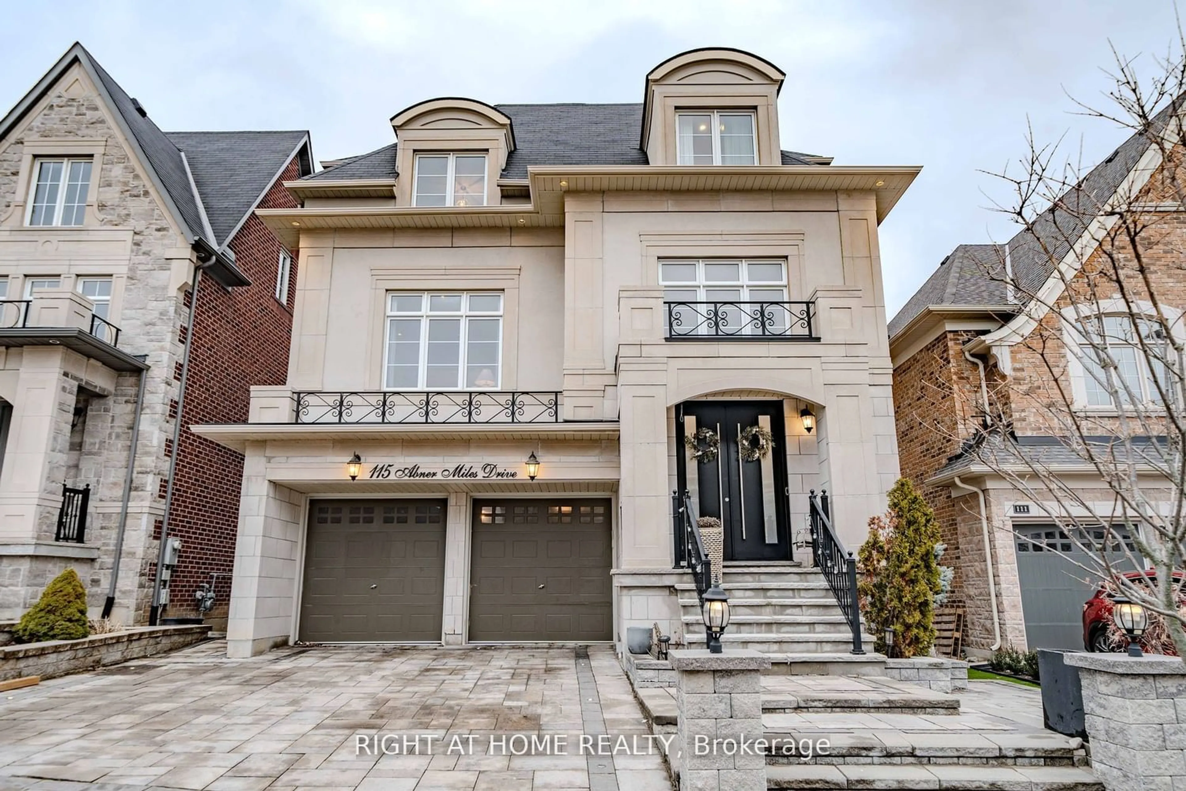 Home with brick exterior material for 115 Abner Miles Dr, Vaughan Ontario L6A 0J1