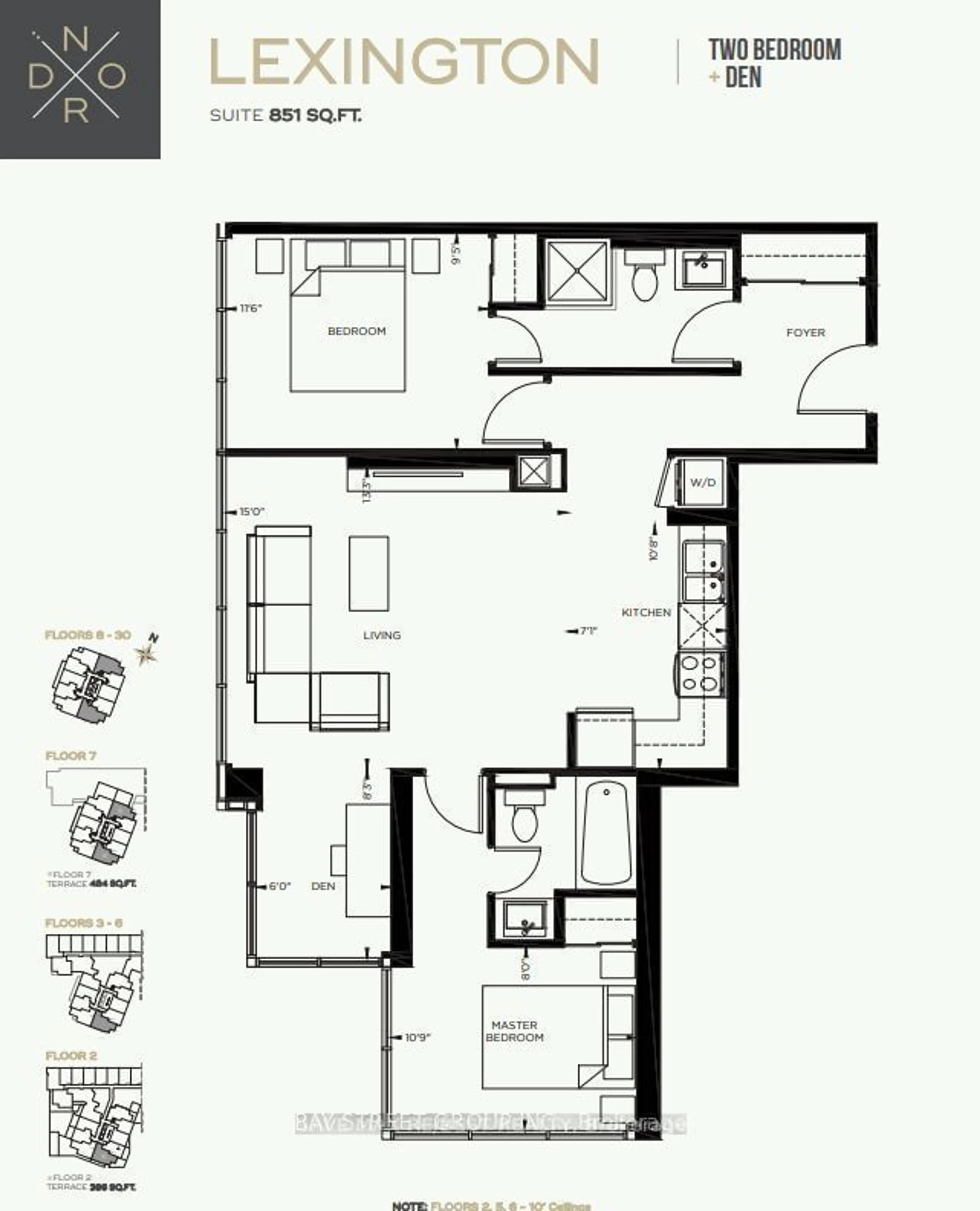 Floor plan for 2908 Highway 7 Rd #402, Vaughan Ontario L4K 0K5