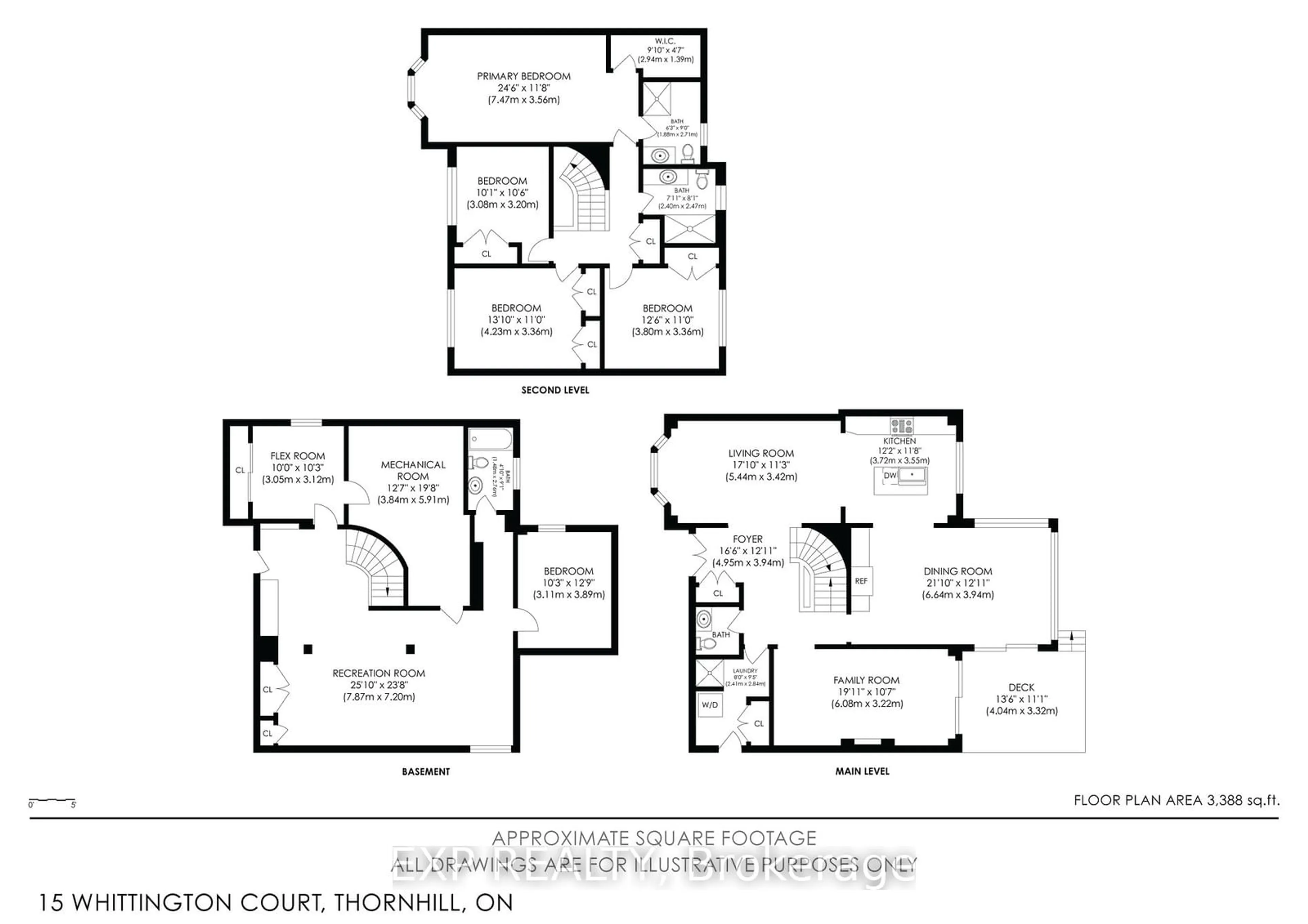 Floor plan for 15 Whittington Crt, Markham Ontario L3T 7C5