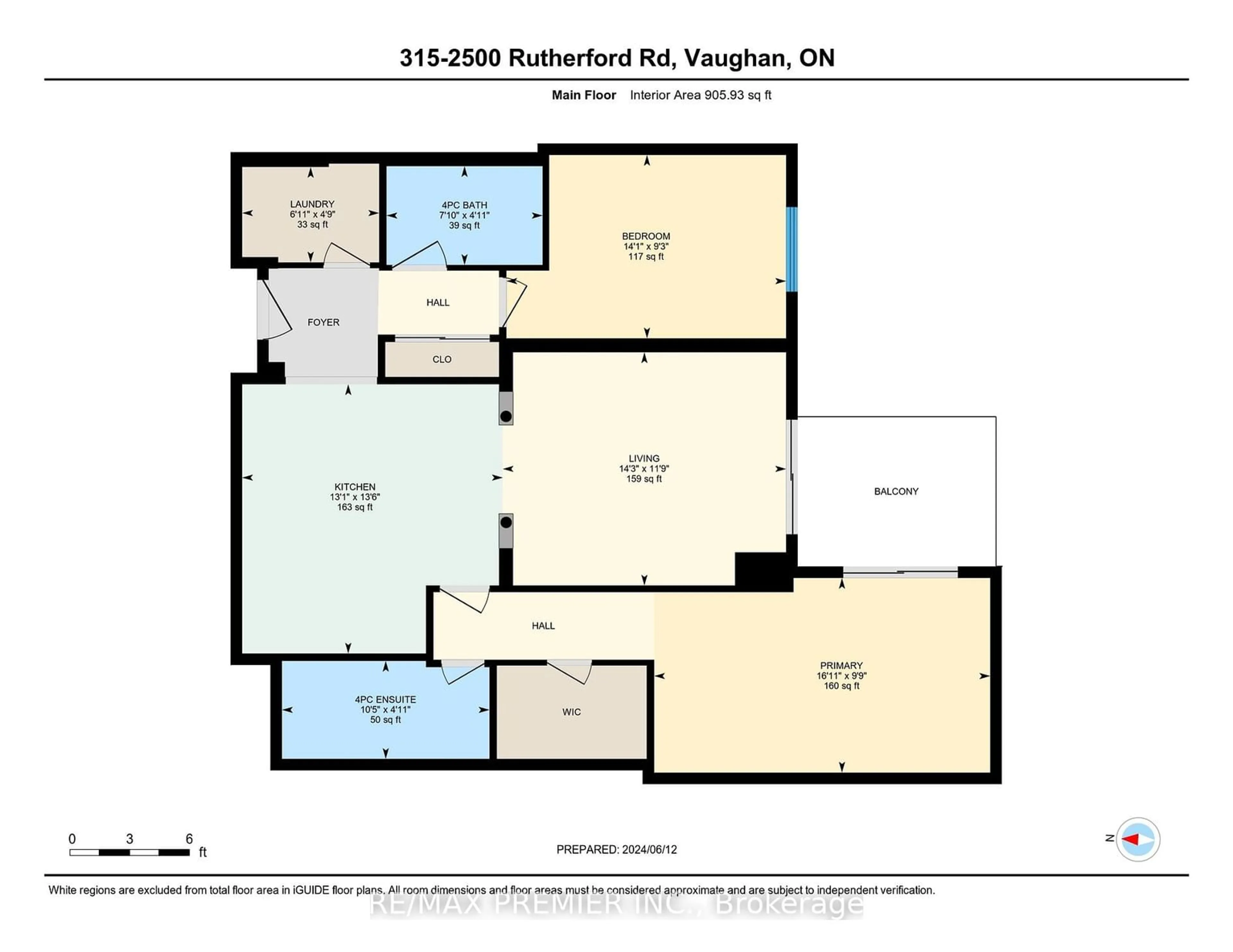 Floor plan for 2500 Rutherford Rd #315, Vaughan Ontario L4K 5N7