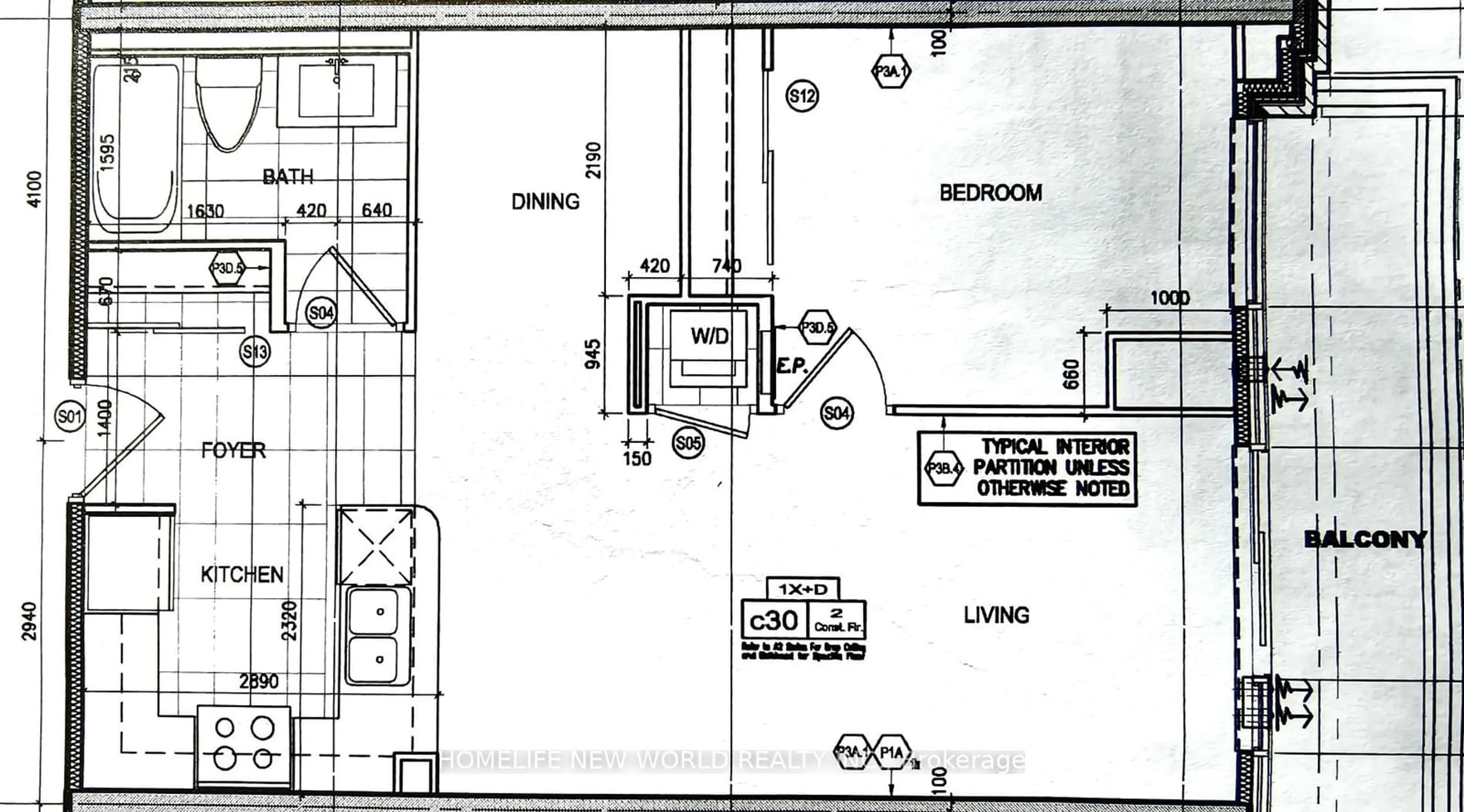 Floor plan for 8228 Birchmount Rd #230, Markham Ontario L3R 1A6